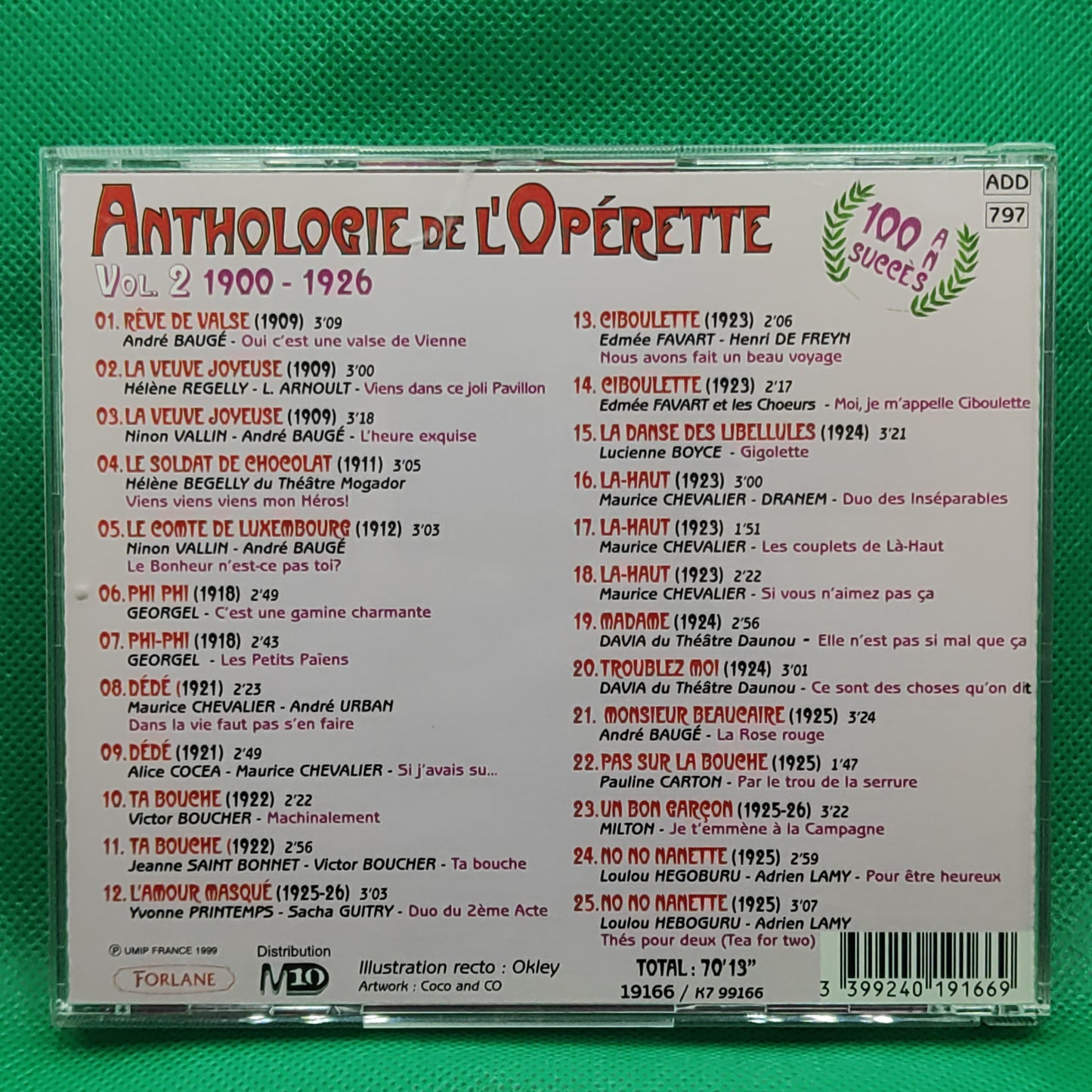 Anthologie de L'Opérette de 1850 à 1950 volume 2 1900-1926