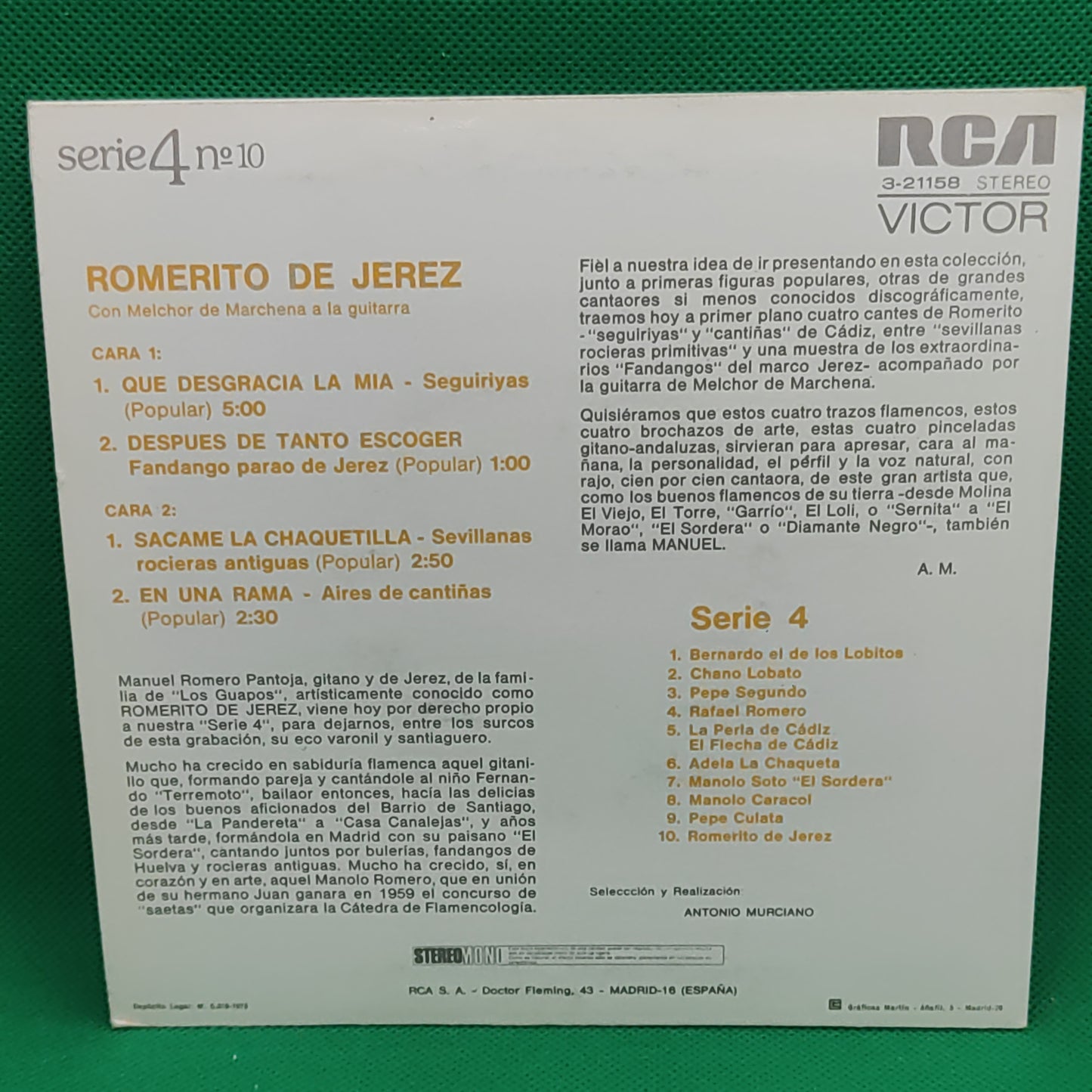 4 Lieder von Romerito de Jerez