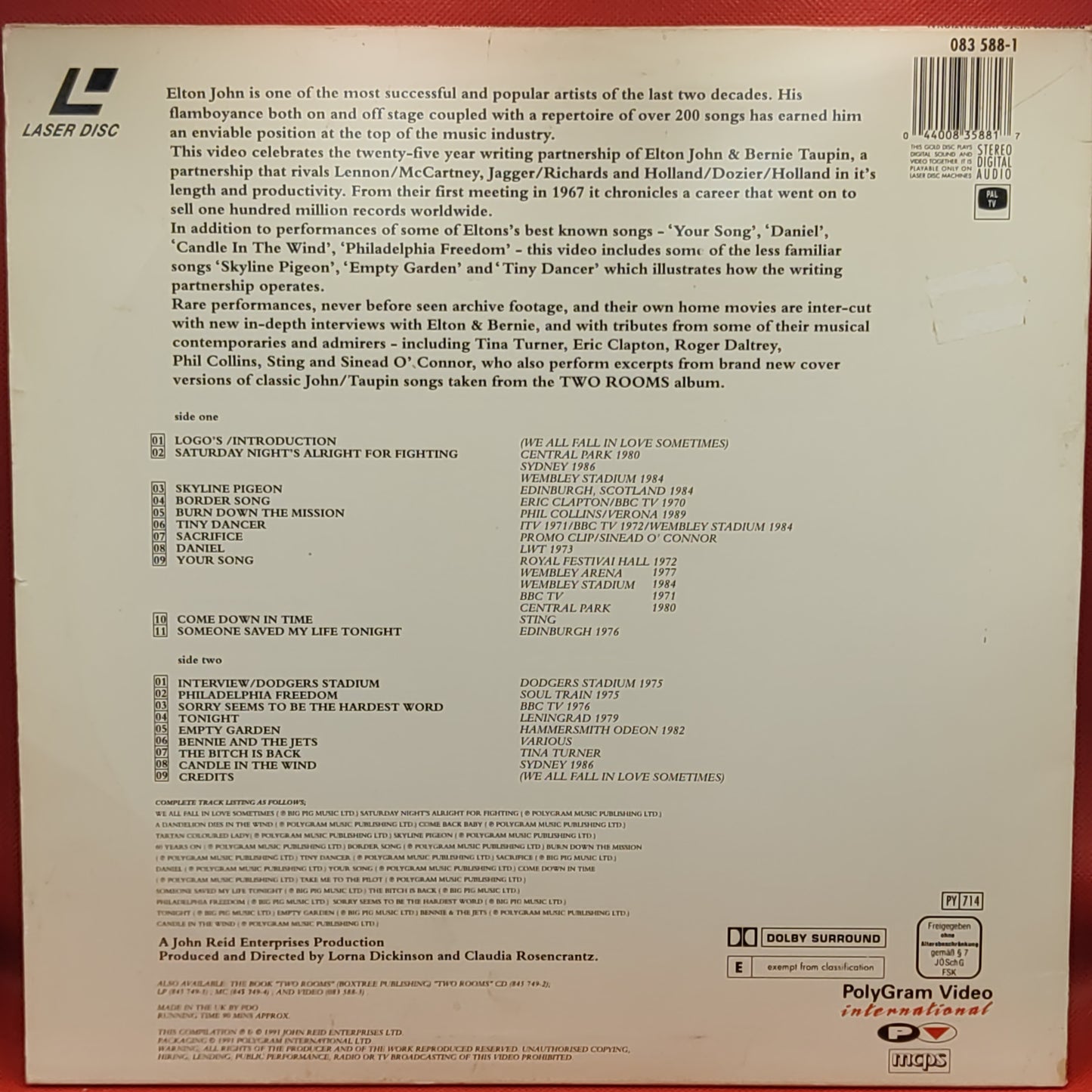 Various – Two Rooms - Celebrating The songs Of Elton John & Bernie Taupin