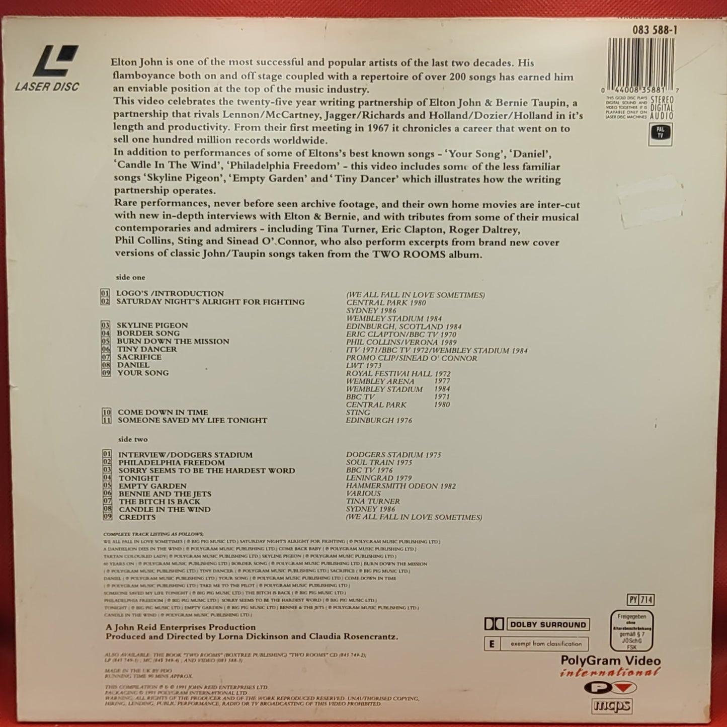 Various – Two Rooms - Celebrating The songs Of Elton John & Bernie Taupin