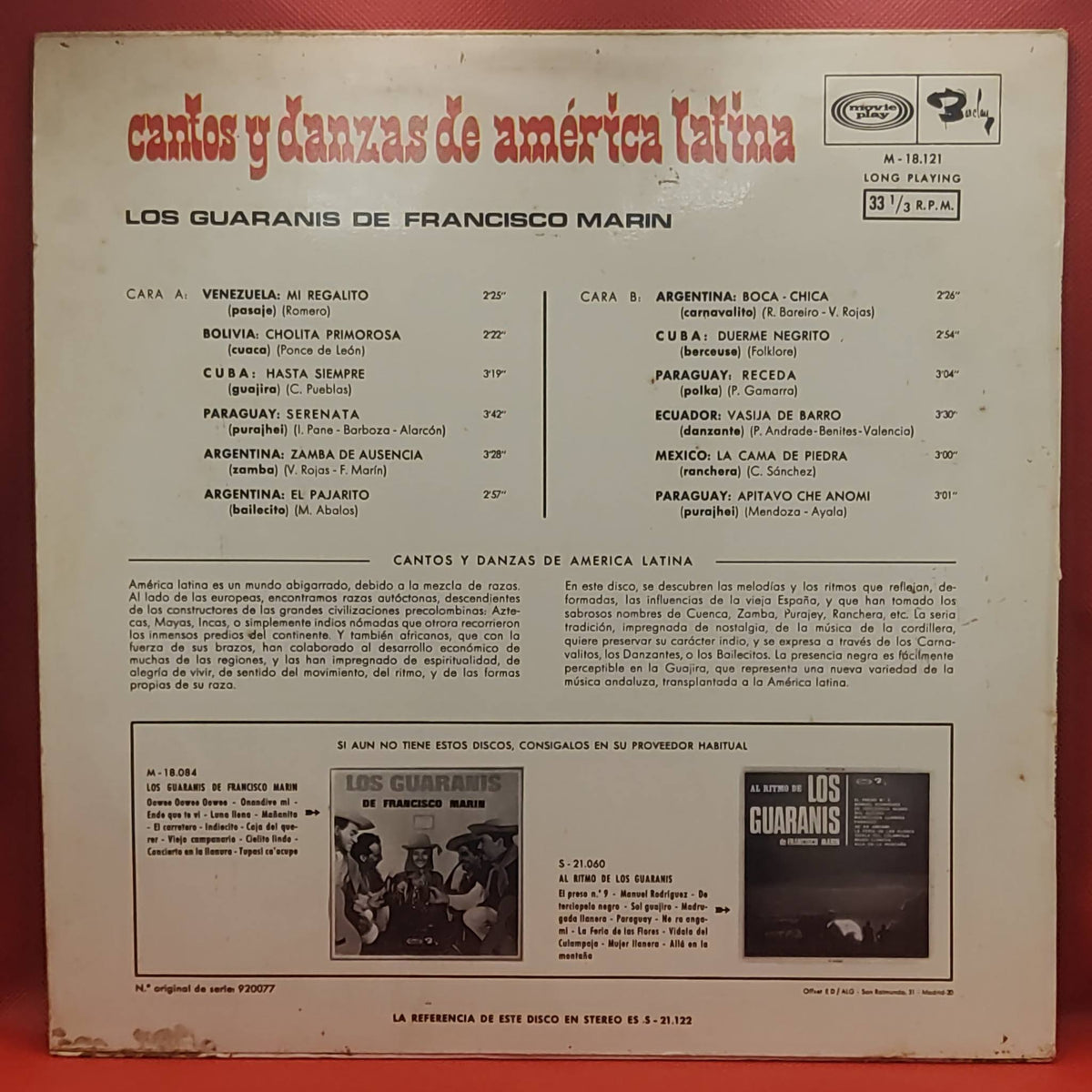 Los Guaranis von Francisco Marin – Lieder und Tänze aus dem italienischen Amerika