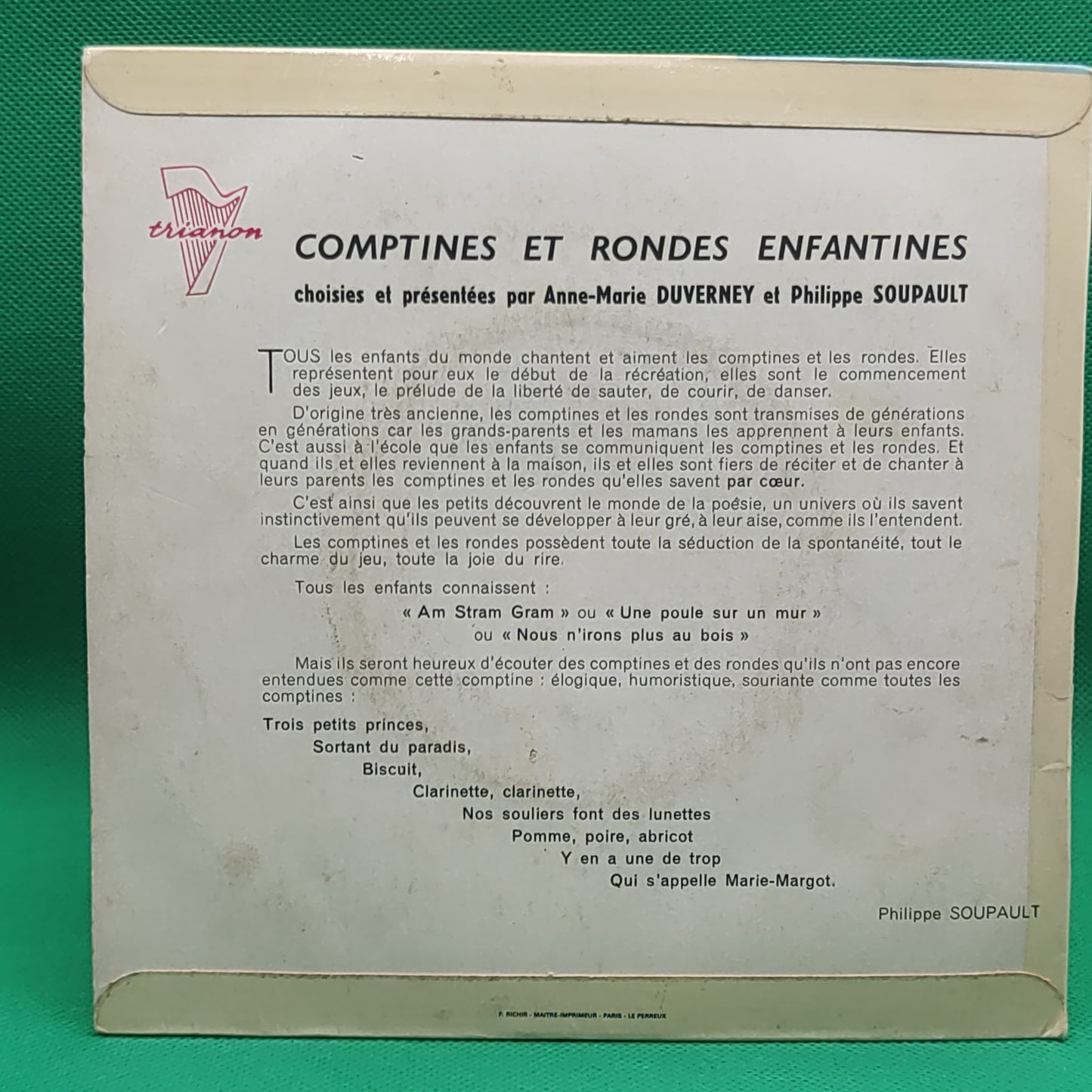 Les Petits Ecoliers Chantants De Bondy – Comptines et Rondes Enfantines N°1