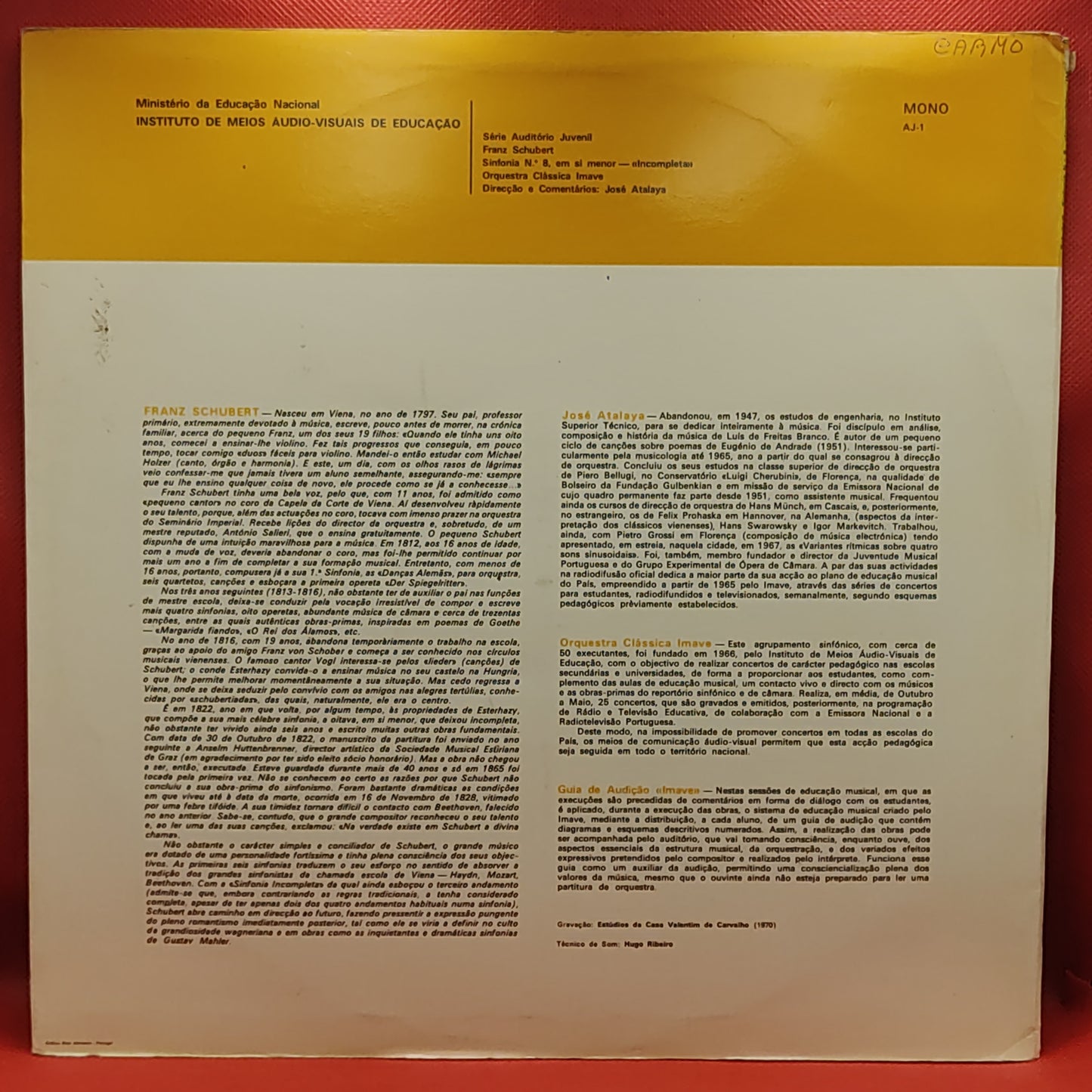 SCHUBERT - SYMPHONIE Nr. 8 - UNVOLLSTÄNDIG