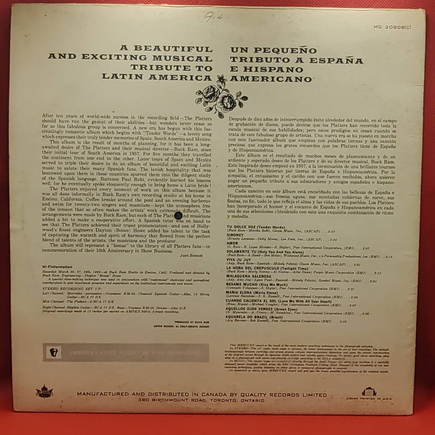The Platters – The Platters Sing Latino