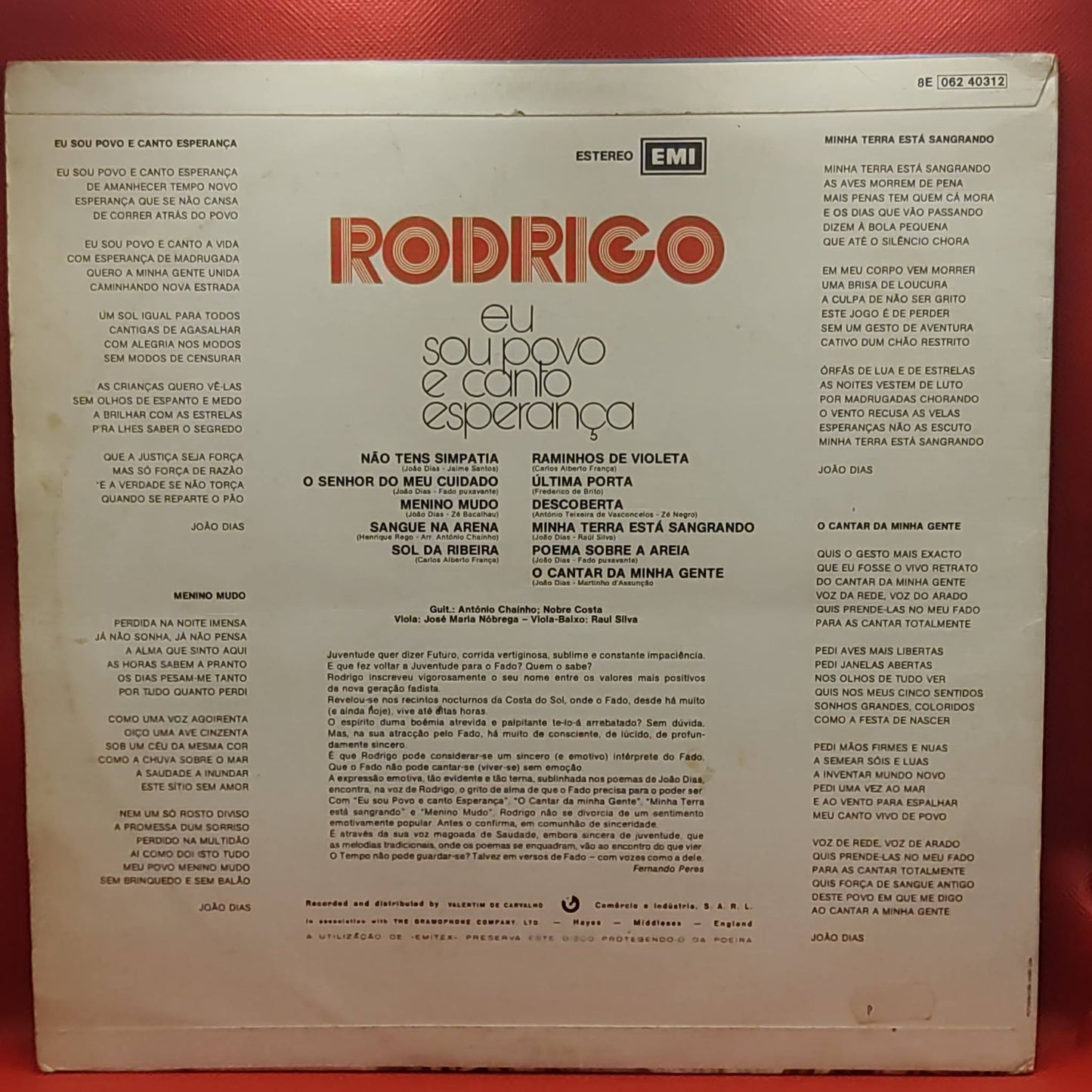 Rodrigo – Eu Sou Povo E Canto Esperança