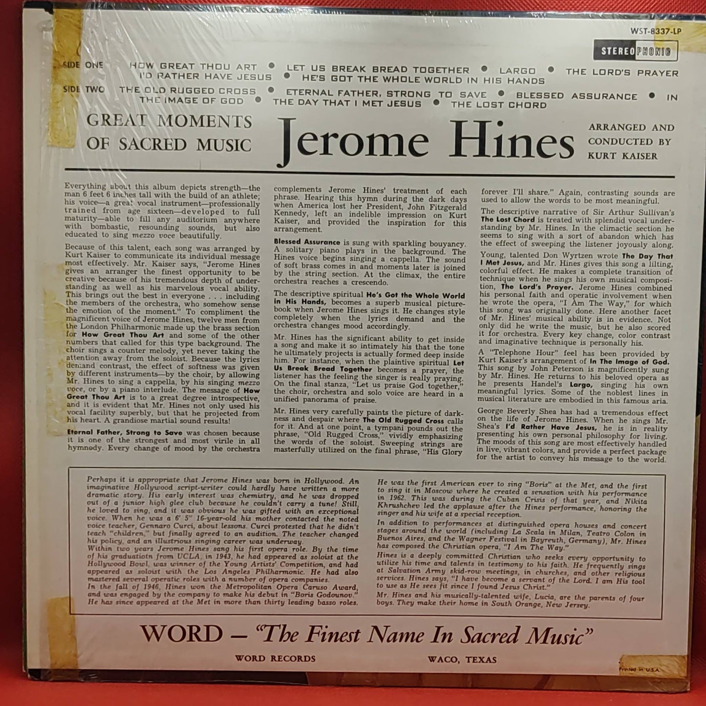 Jerome Hines – Great Moments Of Sacred Music