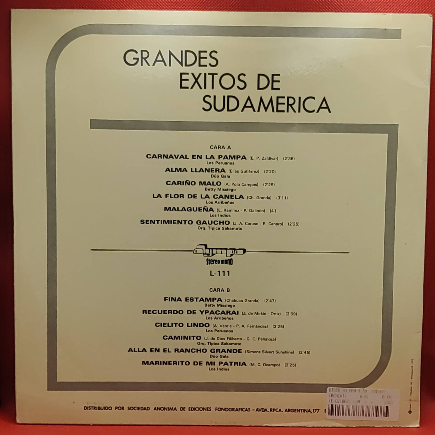 GRANDES EXITOS DE SUDAMERICA