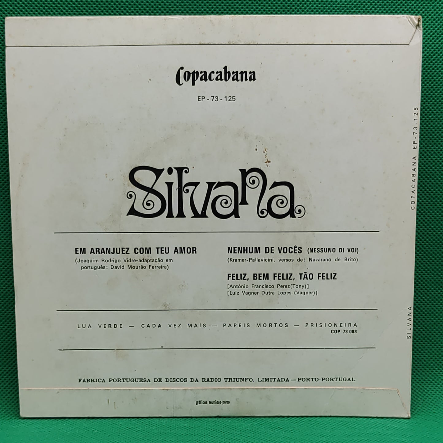 Silvana – Em Aranjuez Com Teu Amor / Nenhum de Voces (Nessuno di Voi) / Feliz, Bem Feliz, Tão Feliz