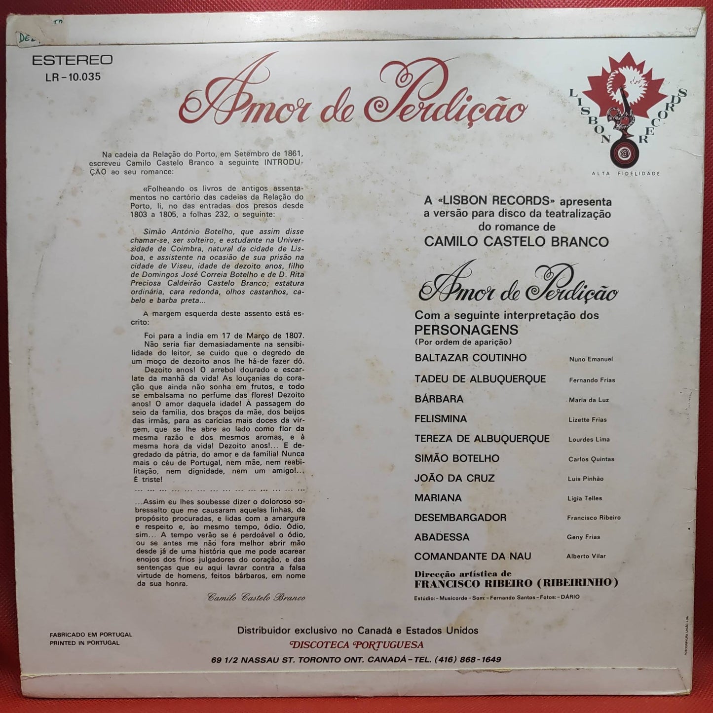 CAMILO CASTELO BRANCO - Amor de Perdição