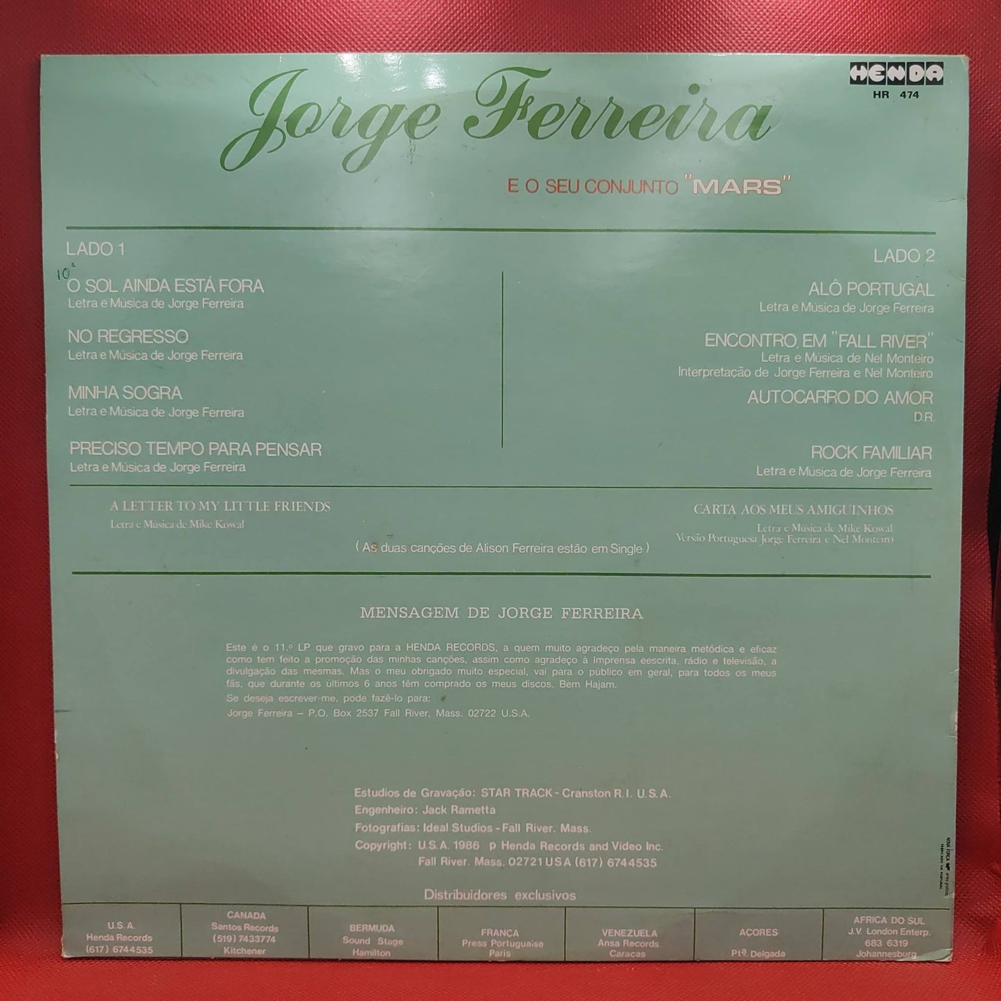 Jorge Ferreira – O Sol Ainda Está Fora