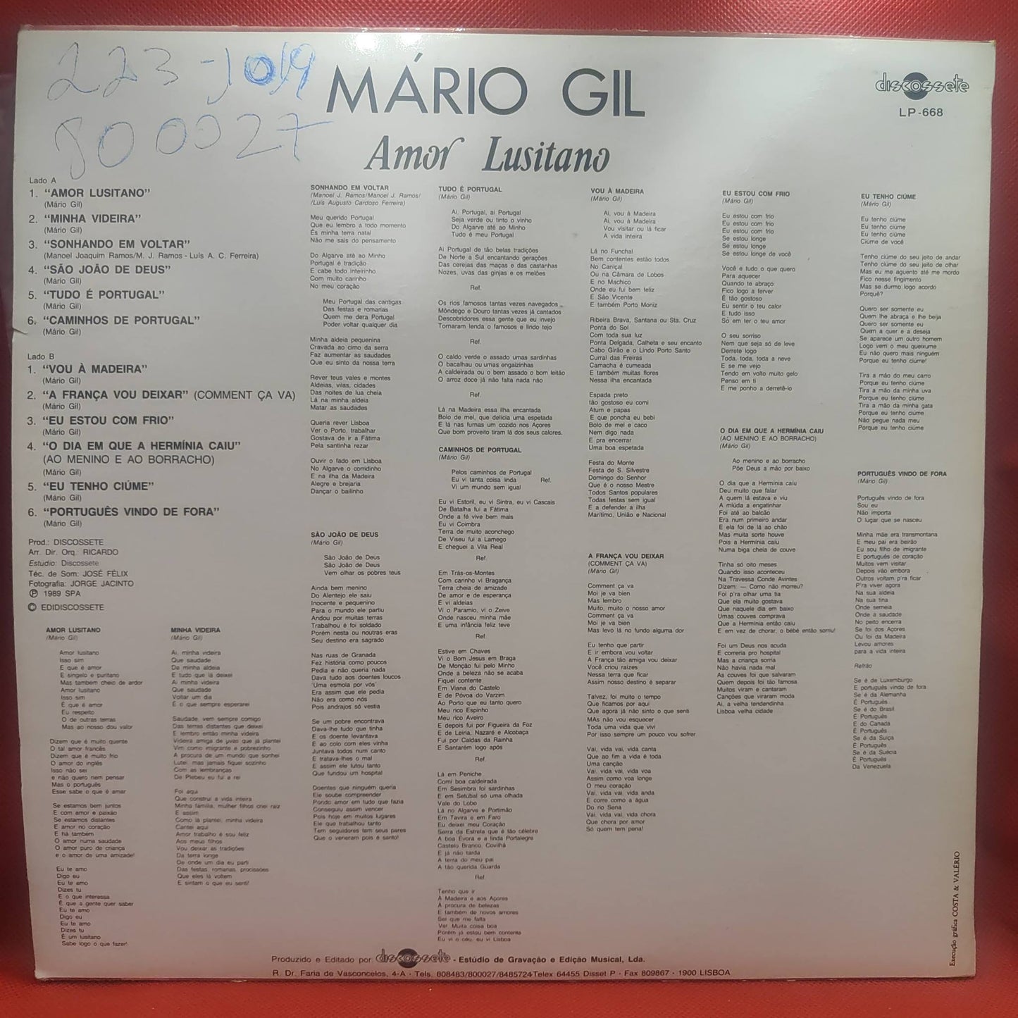 MARIO GIL - AMOR LUSITANO