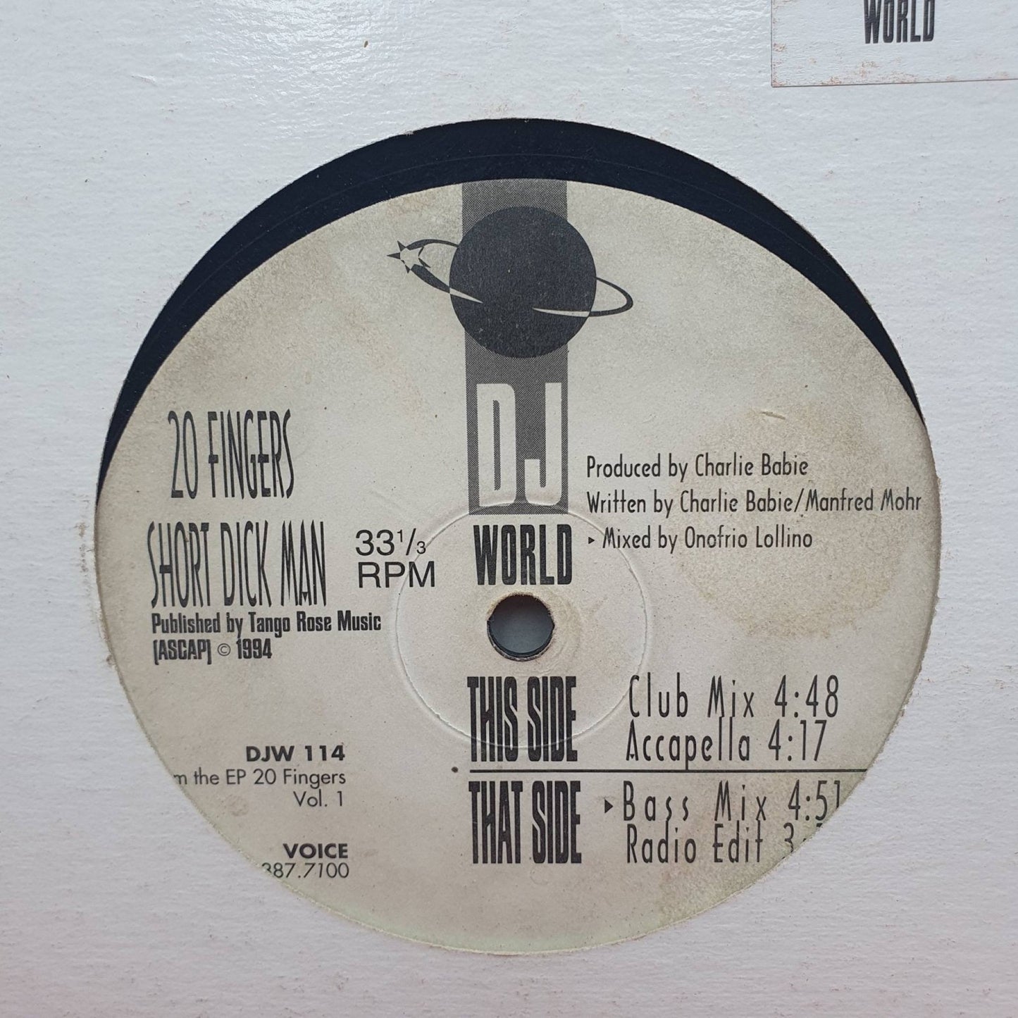 20 Fingers – Short Dick Man - Vinyl Store Online