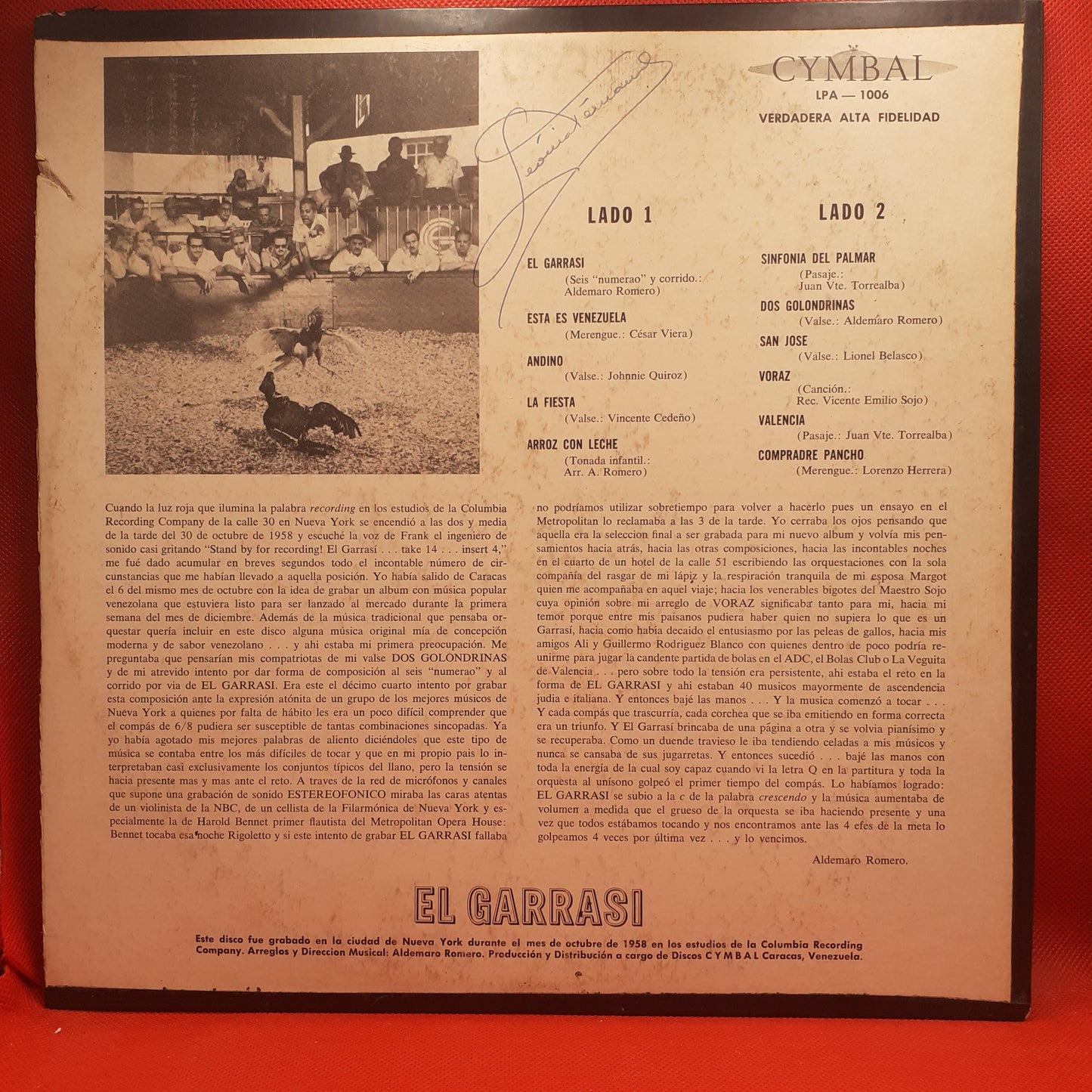 Aldemaro Romero und sein Orquesta De Salón* – El Garrasi