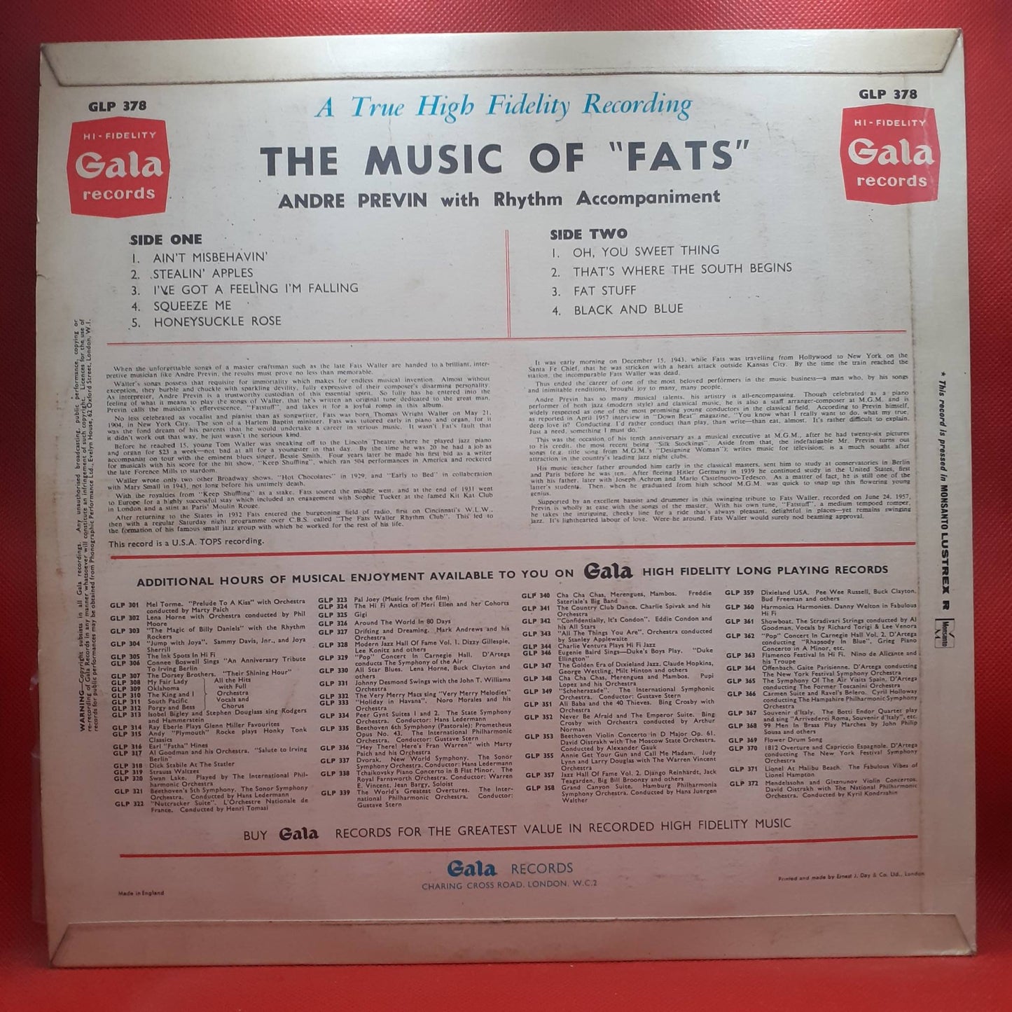 André Previn – The Music Of "Fats"