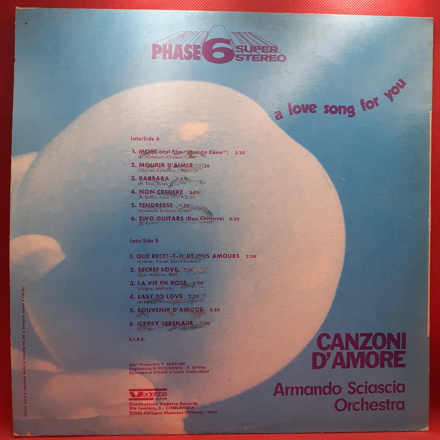 Orchestra Armando Sciascia* – Canzoni D'Amore - A Love Song For You