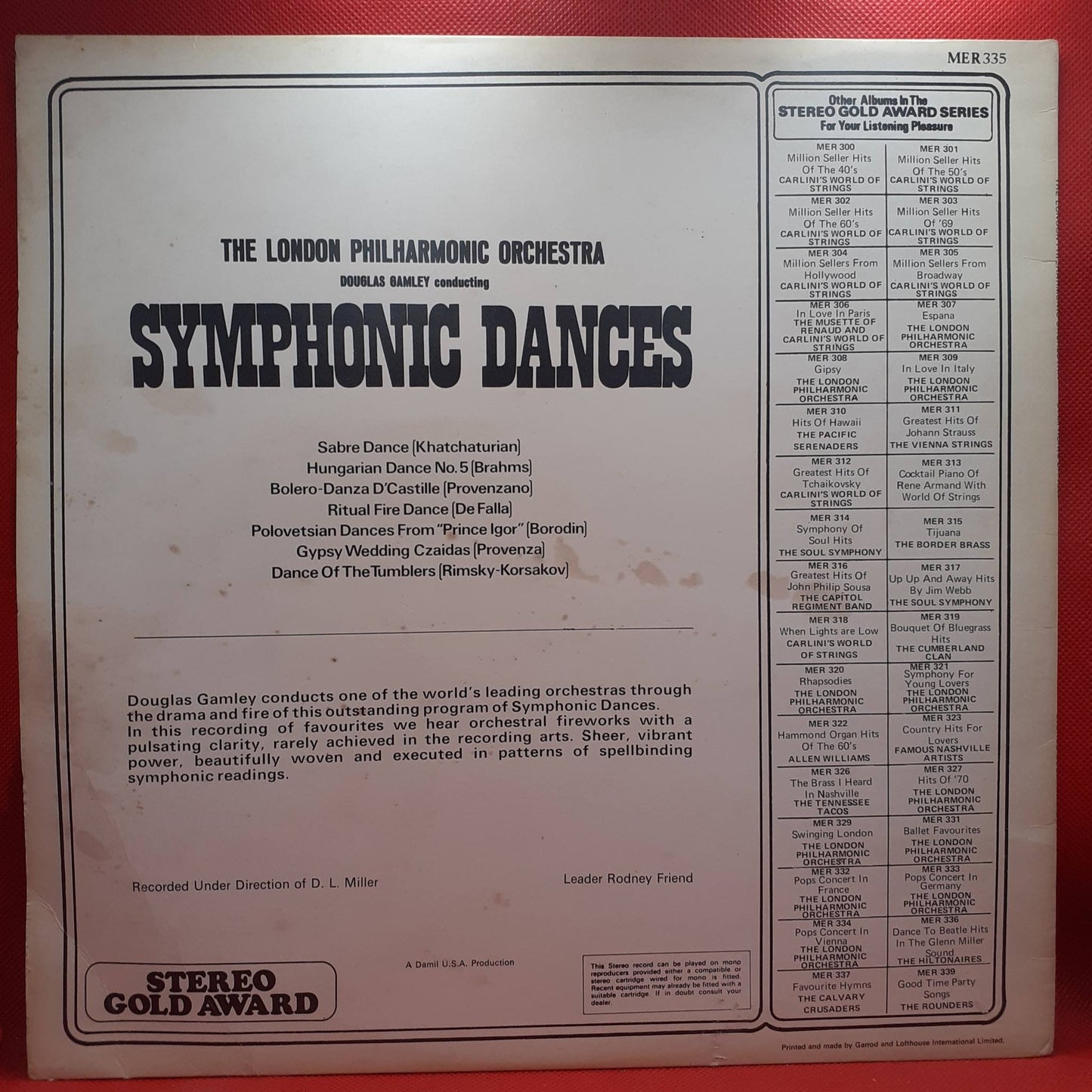 The London Philharmonic Orchestra*, Douglas Gamley – Symphonic Dances