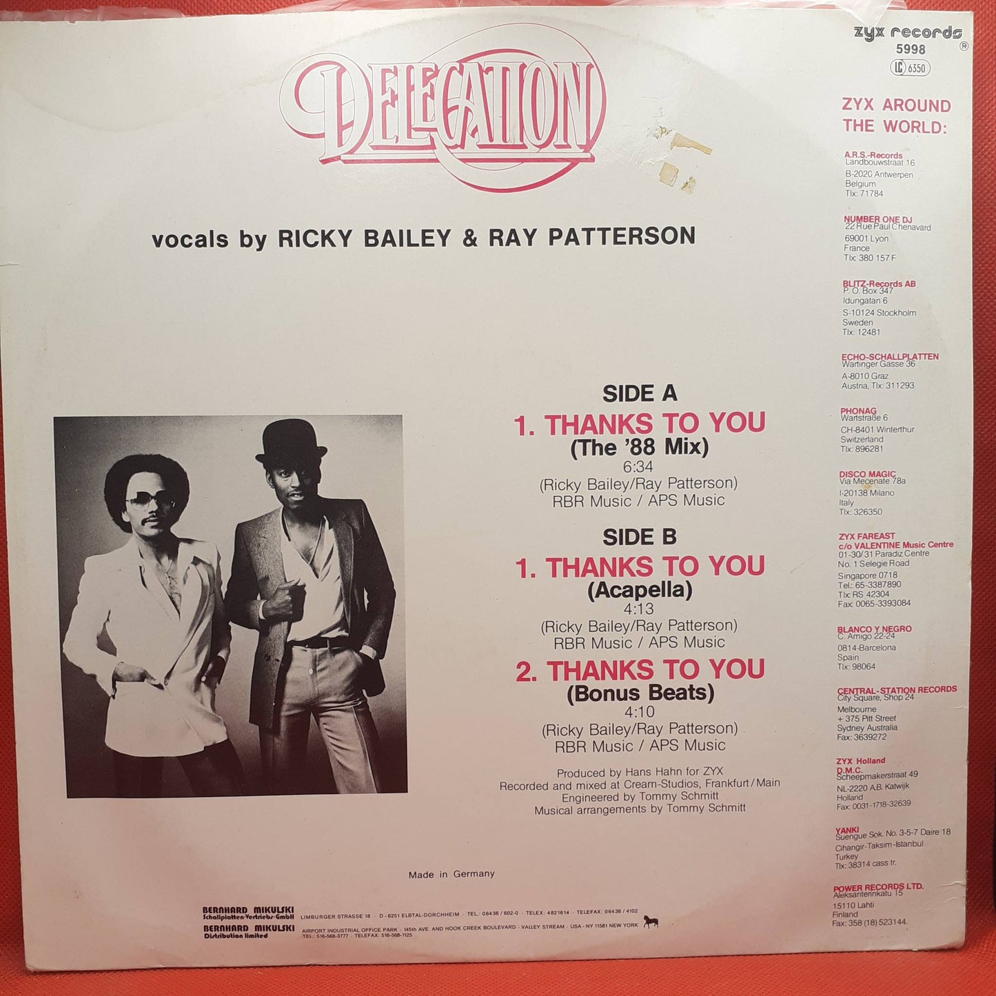 Delegation – Thank You (The '88 Mix)