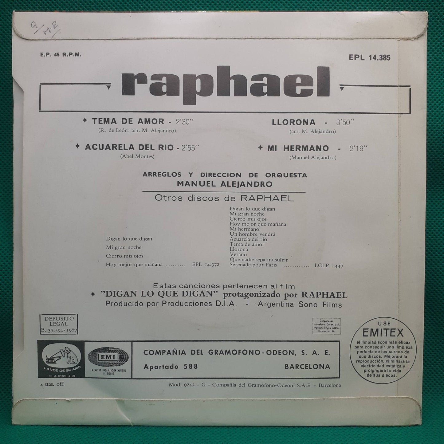 Raphael – Tema De Amor