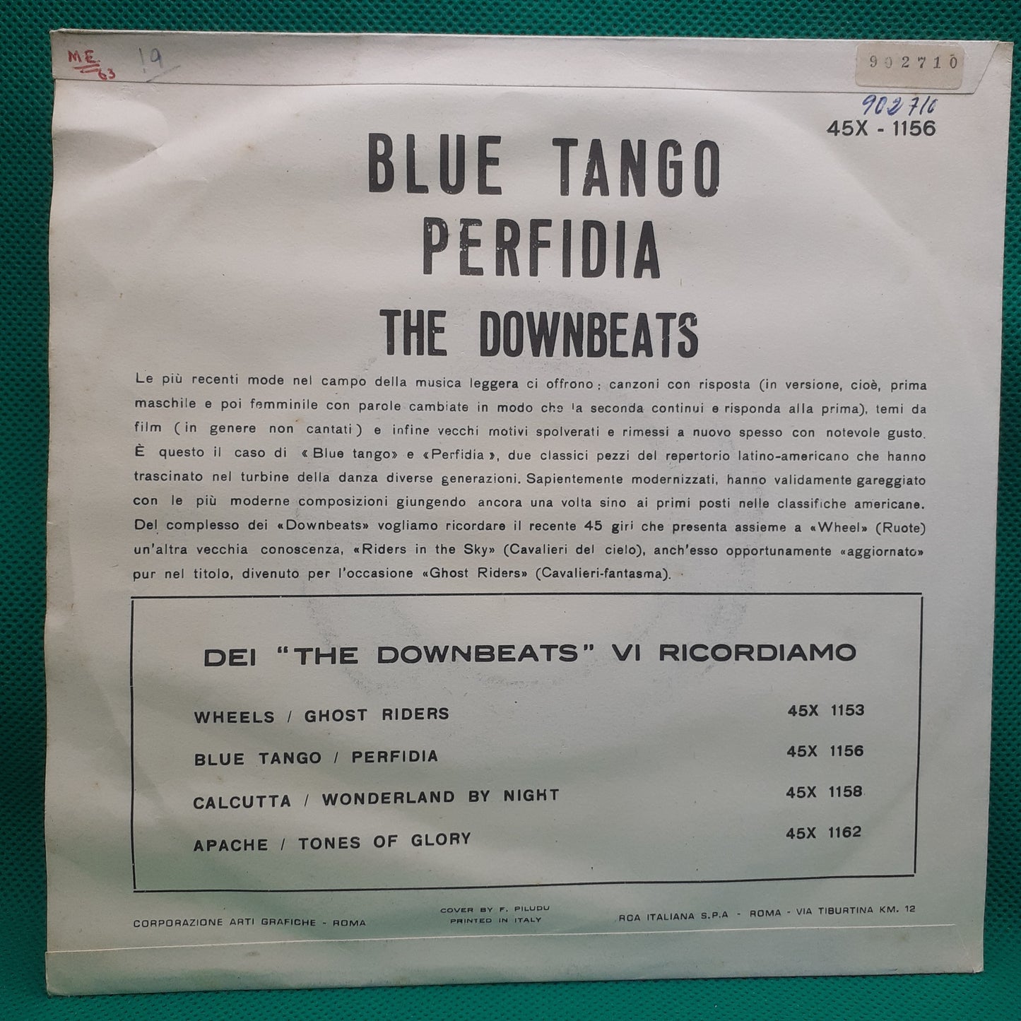 The Downbeats – Perfidia / Blue Tango
