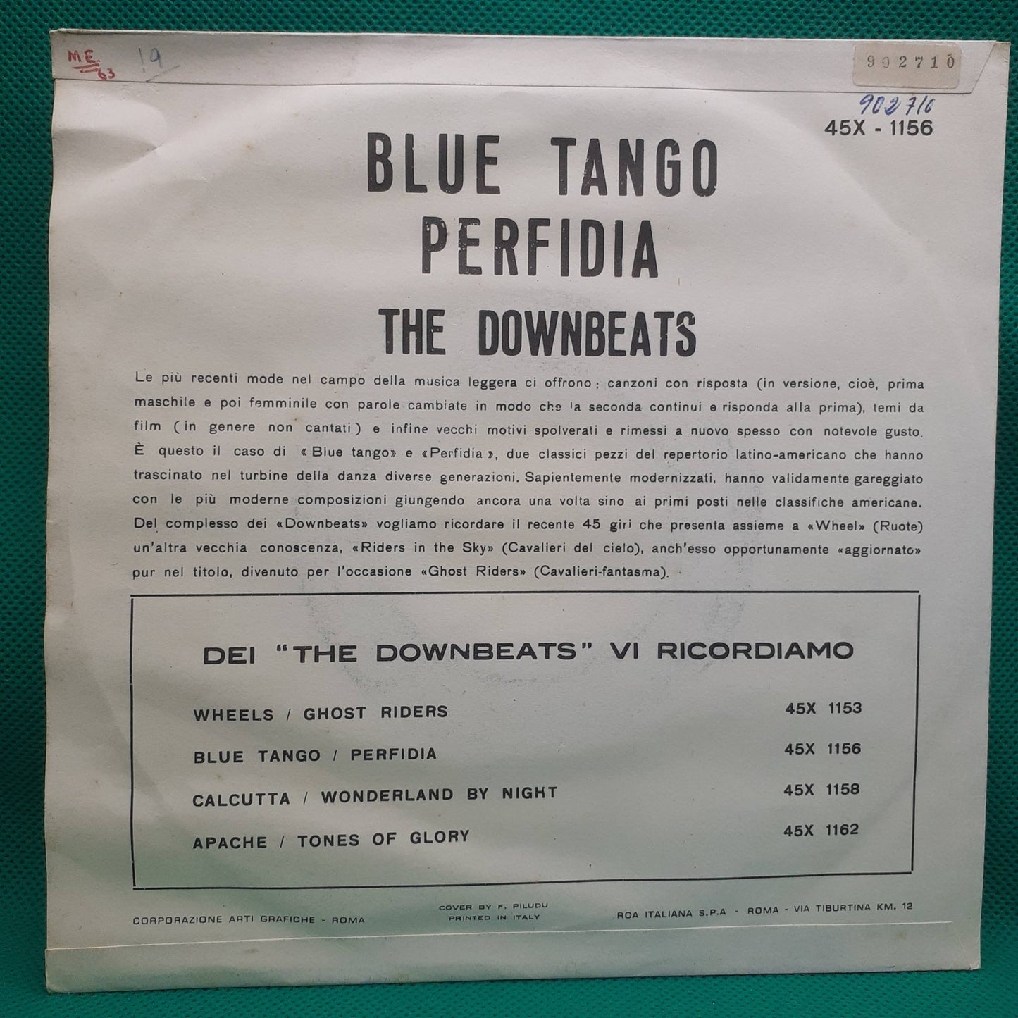 The Downbeats – Perfidia / Blue Tango
