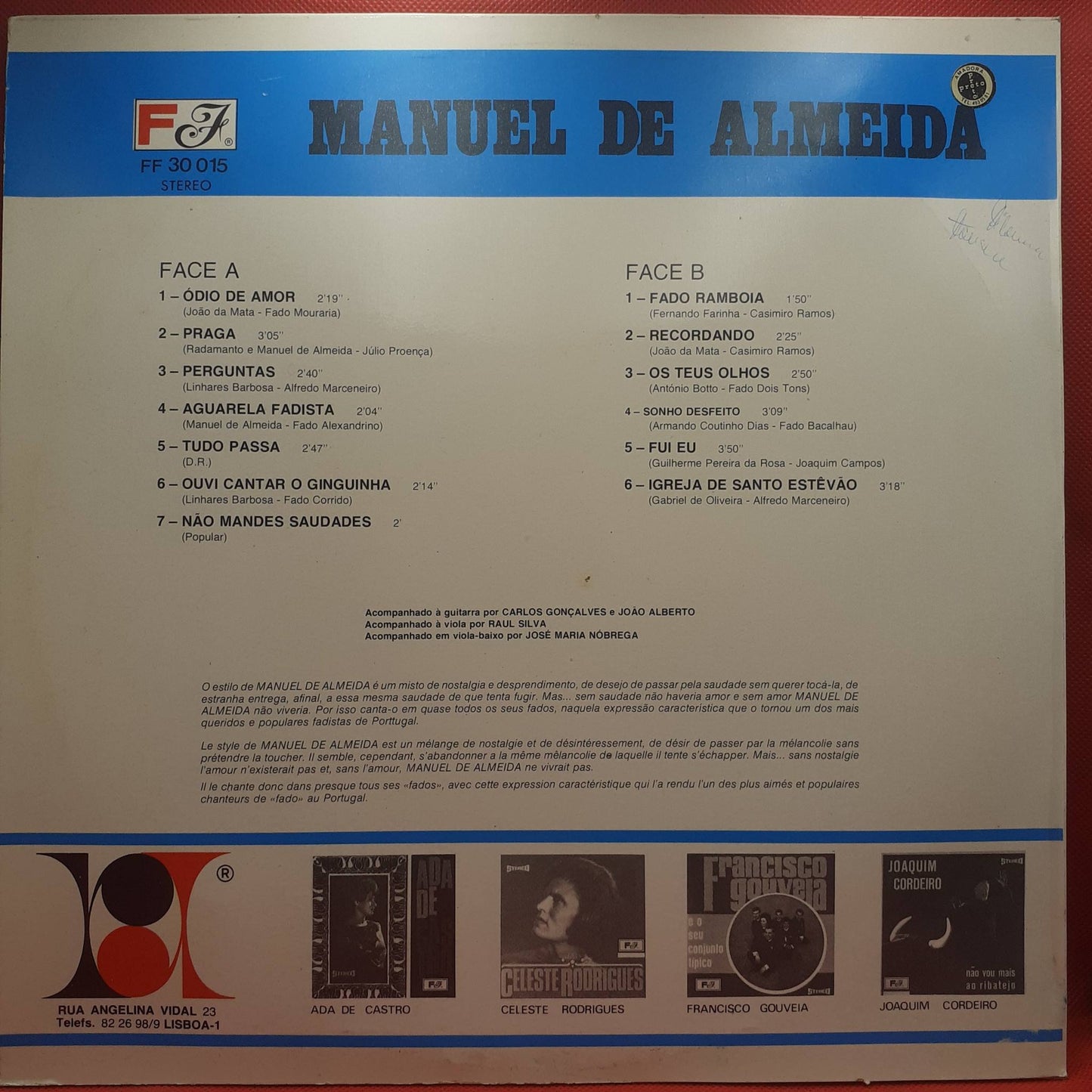 Manuel De Almeida – Fados