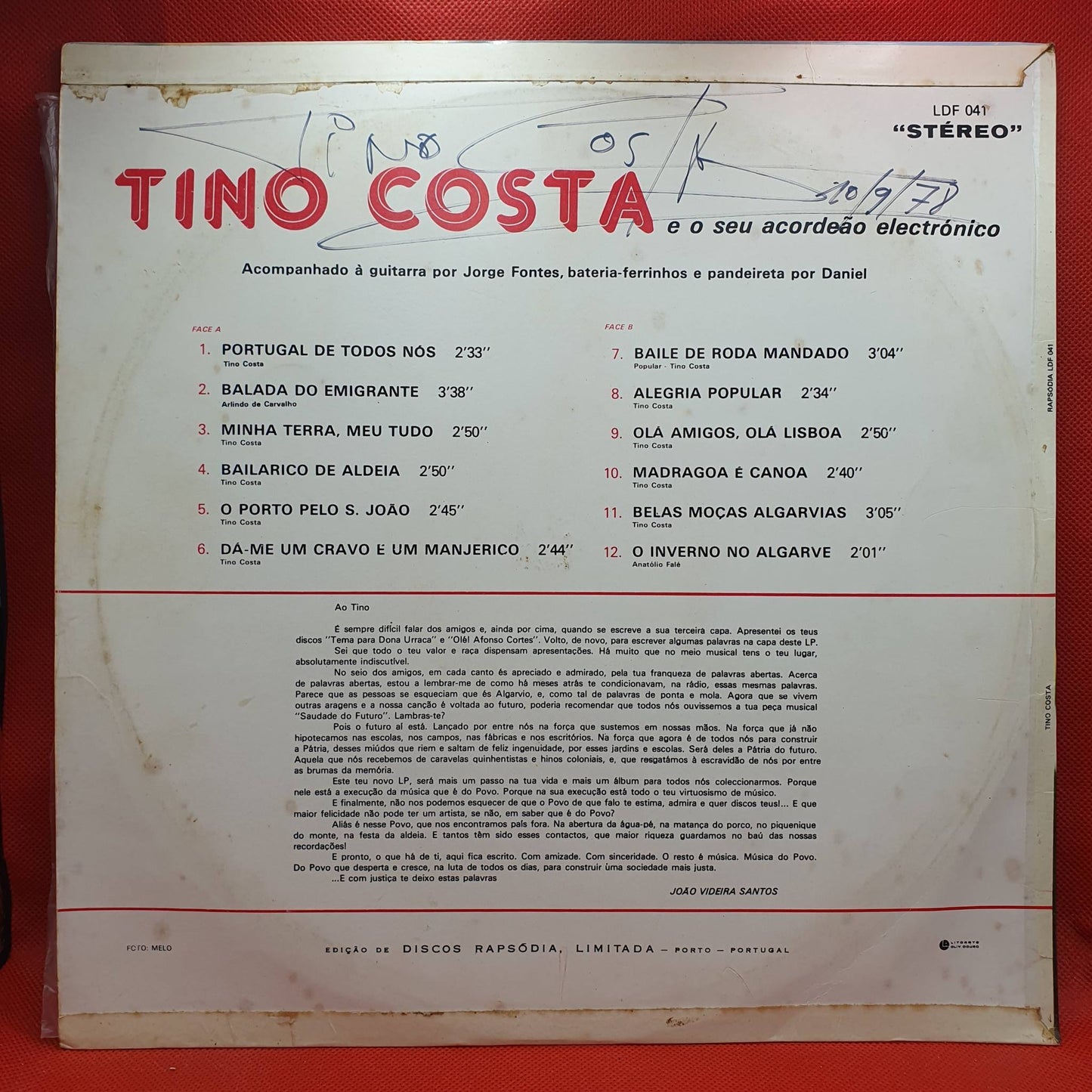 Tino Costa – Tino Costa E O Seu Acordeão Electrónico