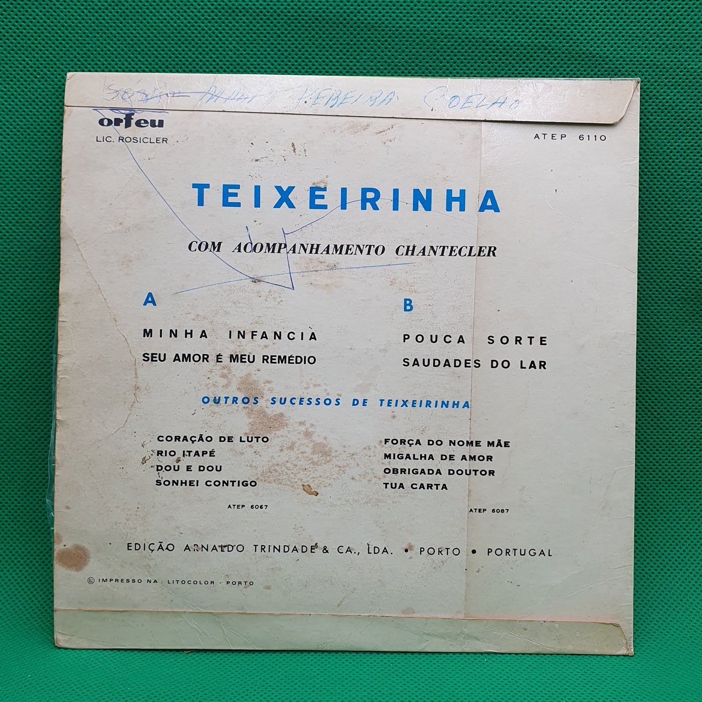 Teixeirinha – Minha Infancia / Seu Amor É Meu Remédio / Pouco Sorte / Saudades Do Lar