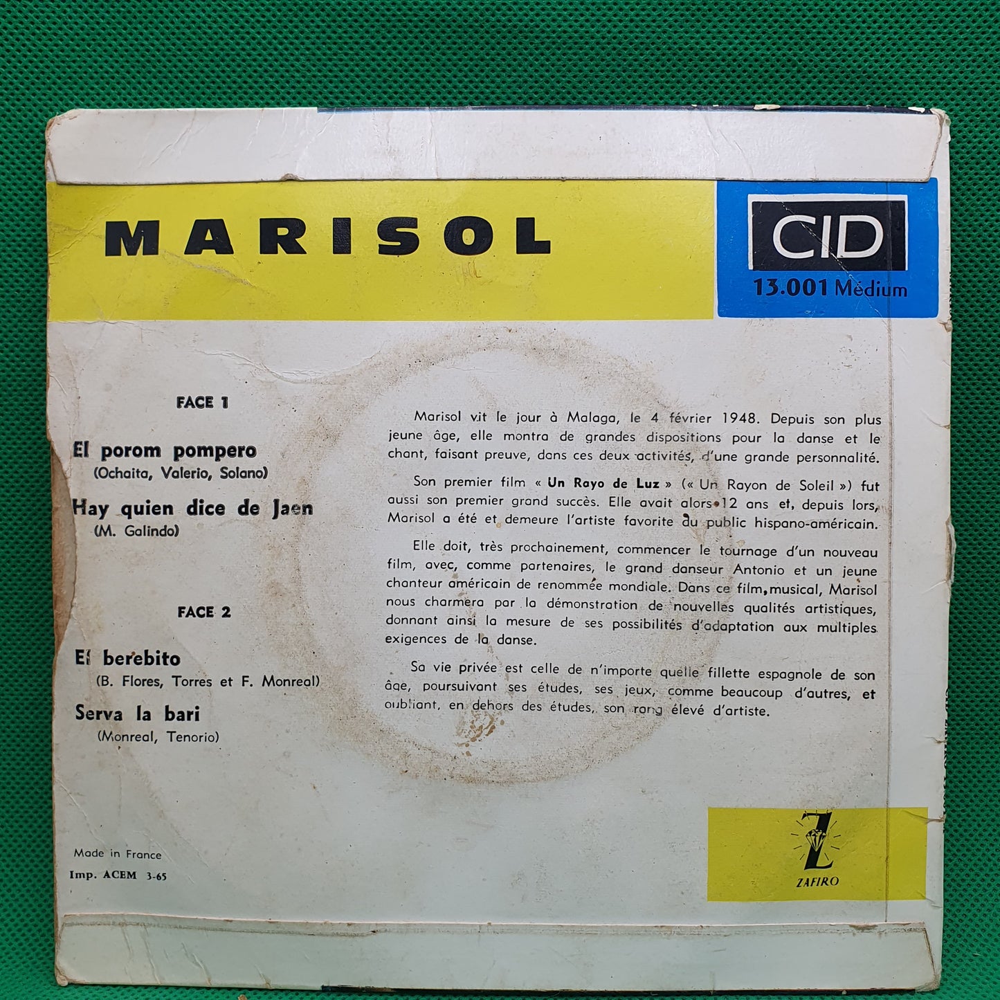 Marisol – El Porom Pompero / Hay Quién Dice De Jaén / El Berebebito / Serva La Barí