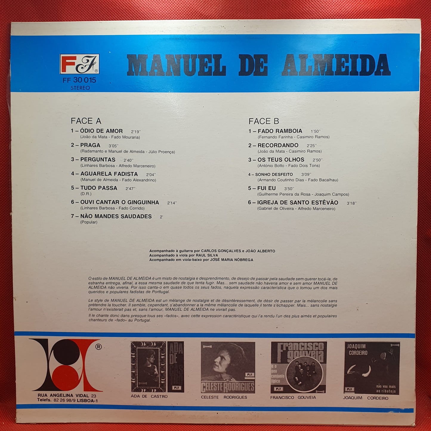 Manuel De Almeida – Fados