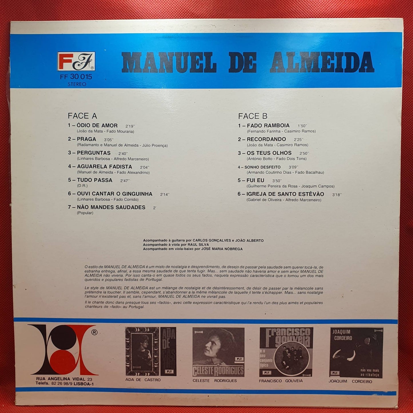 Manuel De Almeida – Fados