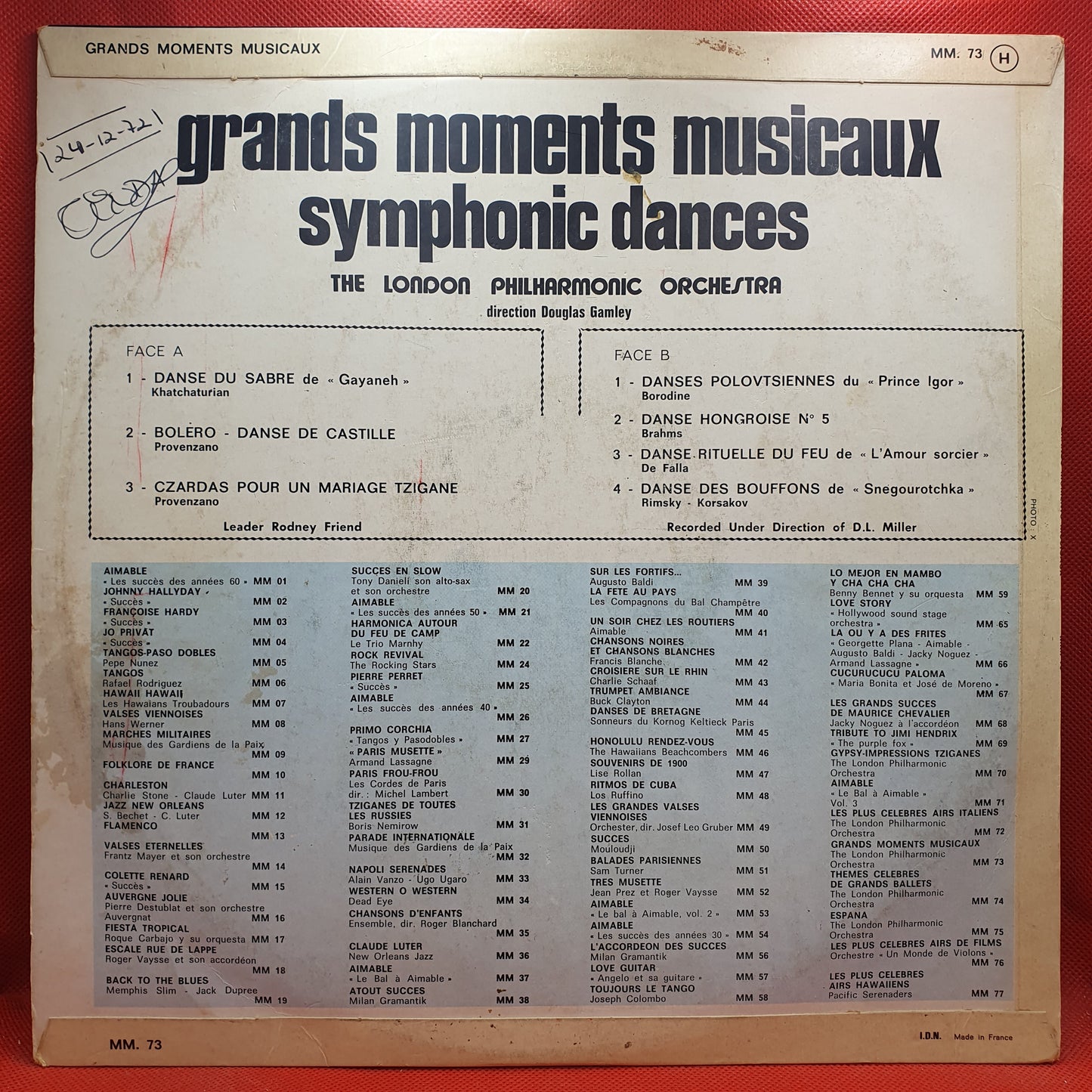 The London Philharmonic Orchestra, Douglas Gamley – Grand Moments Musicaux Symphonic Dances