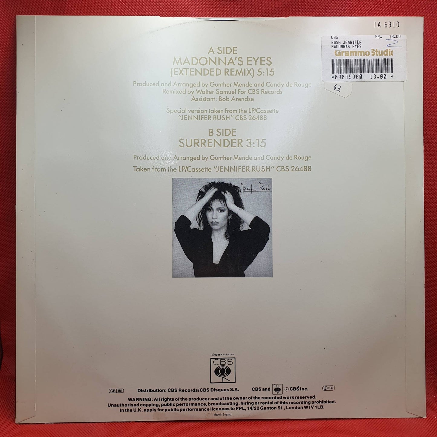 Jennifer Rush – Madonna's Eyes (Extended Remix)