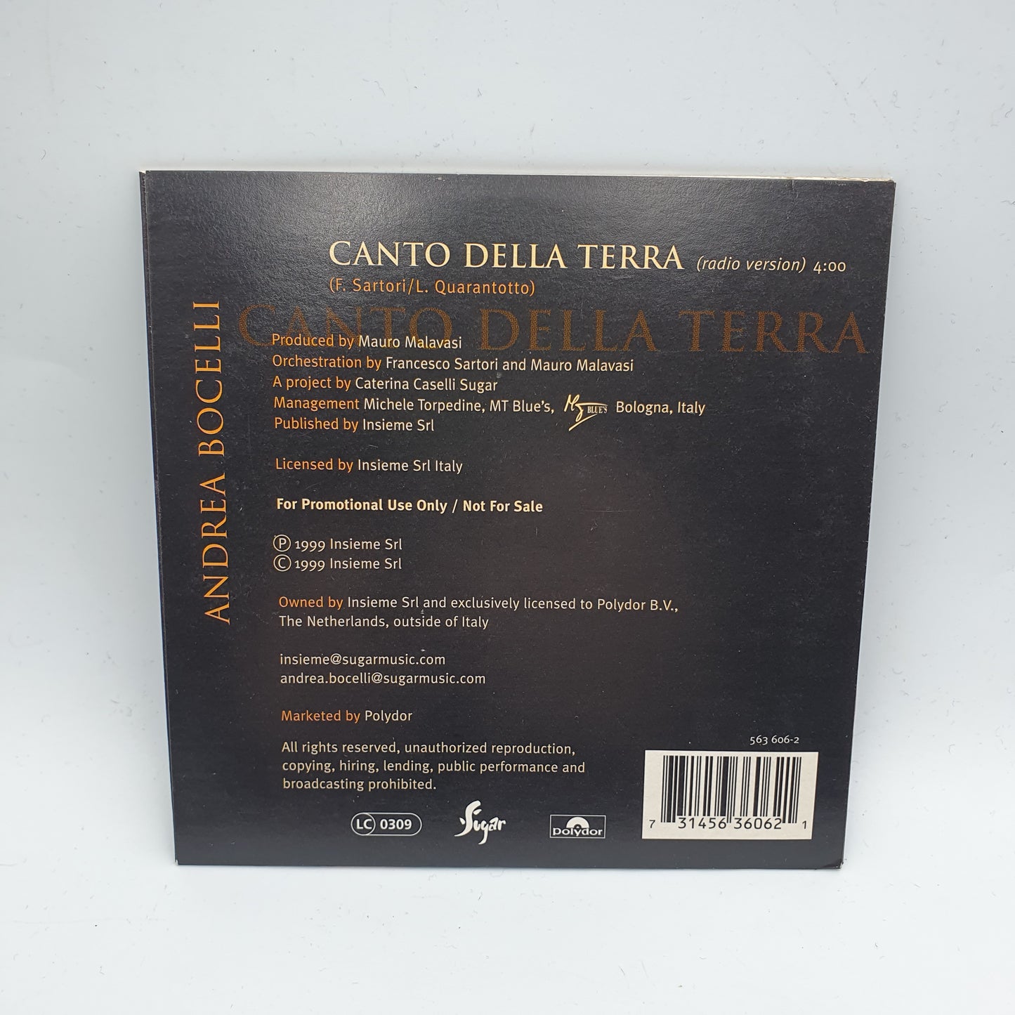 Andrea Bocelli – Canto Della Terra