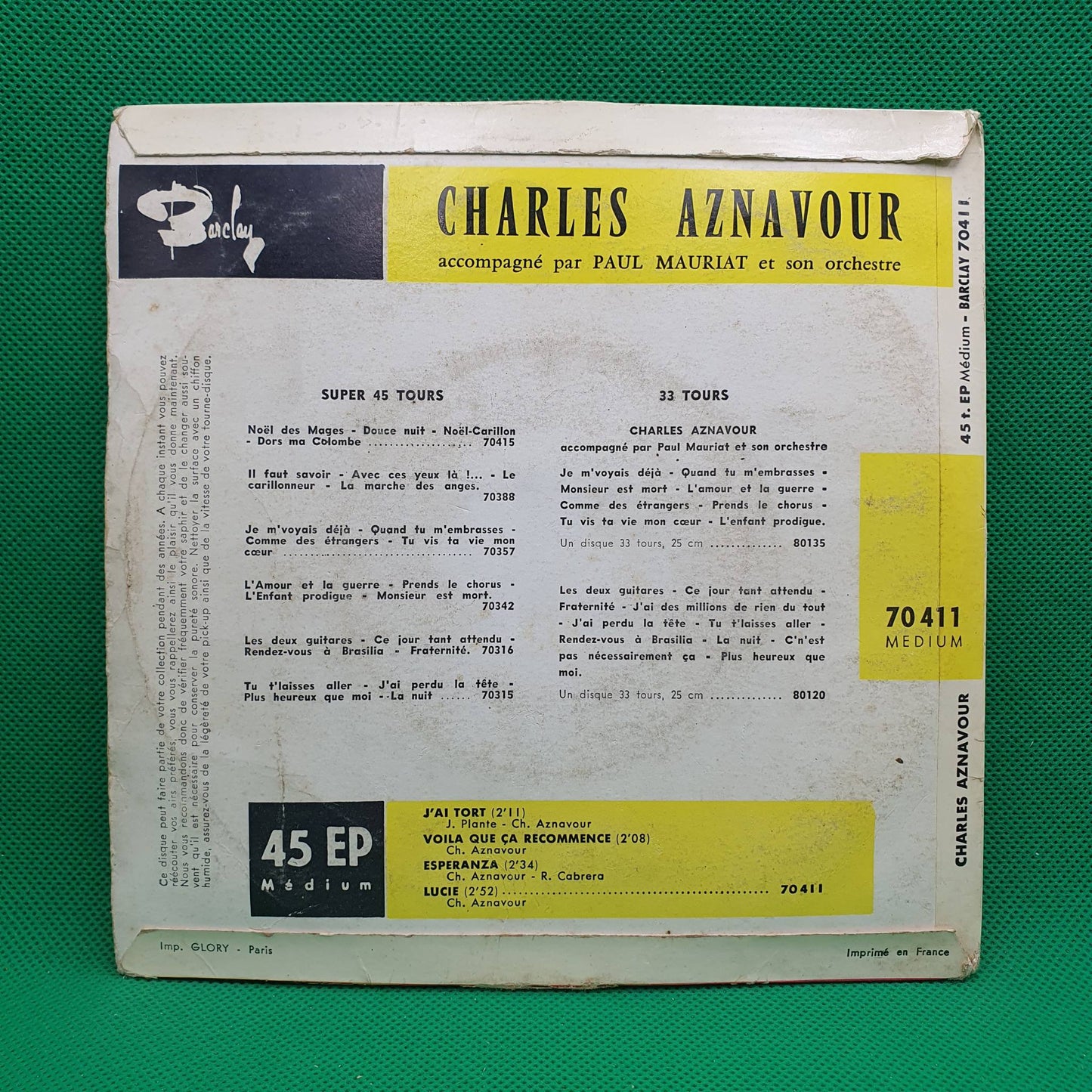 Charles Aznavour – J'Ai Tort