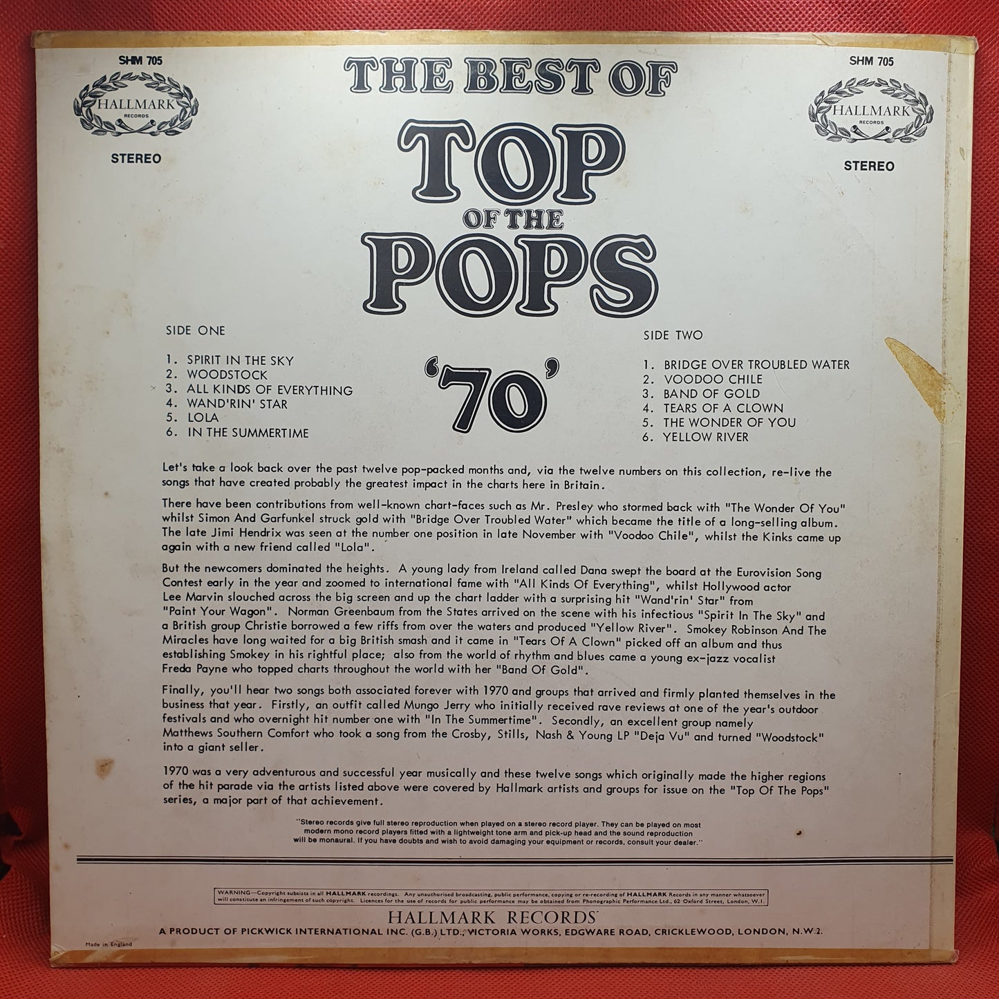Various – The Best Of Top Of The Pops '70'