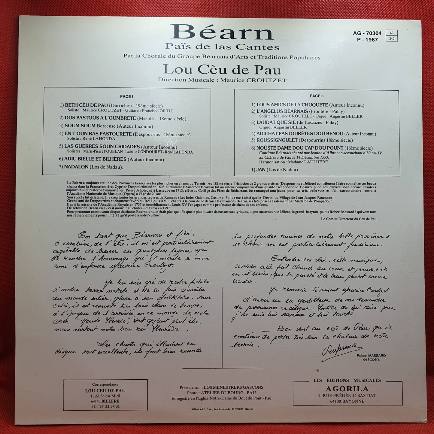 Chorale Lou Cèu de Pau – Béarn Païs De Las Cantes