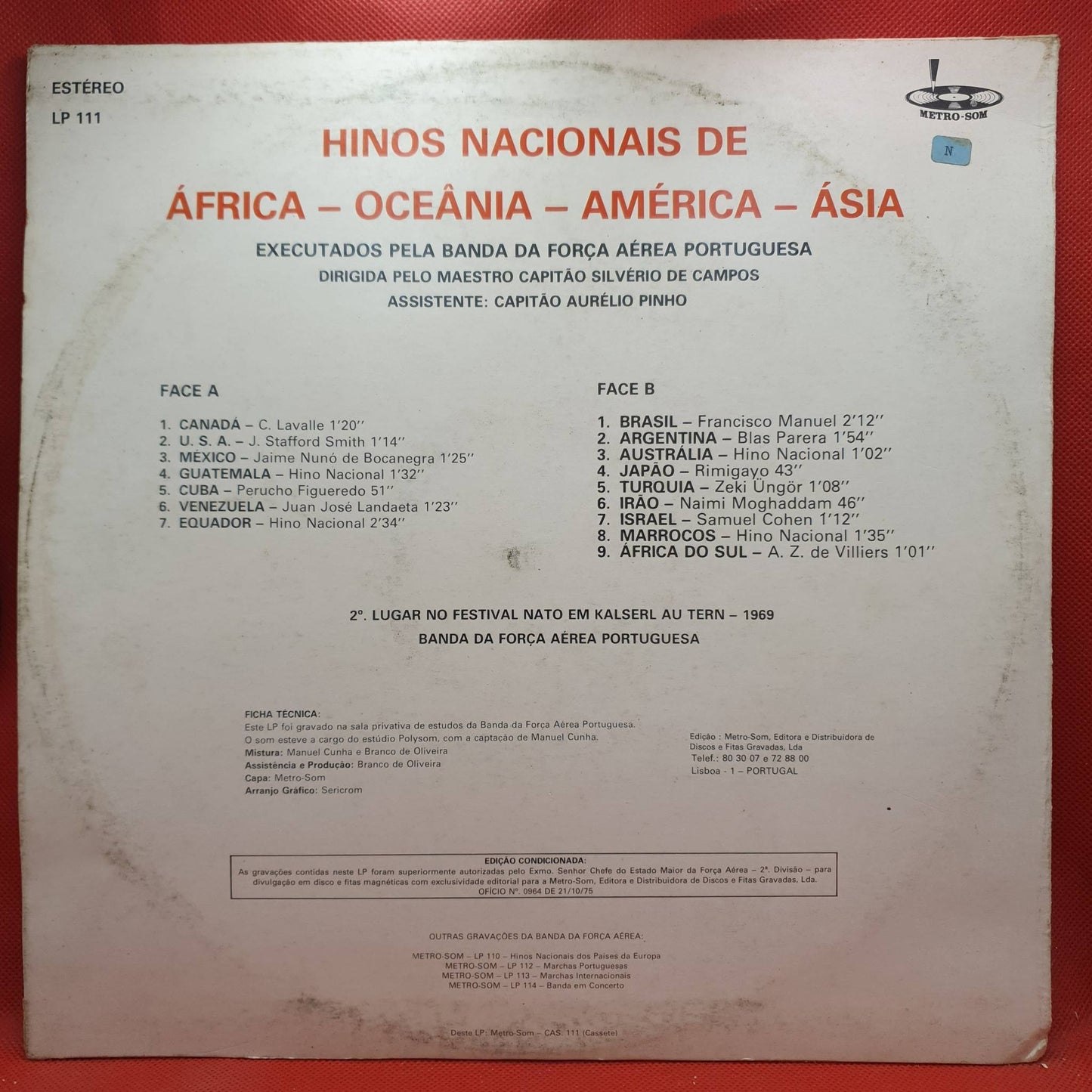 Banda Da Força Aérea Portuguesa – Hinos Nacionais De África - Oceânia - América - Ásia