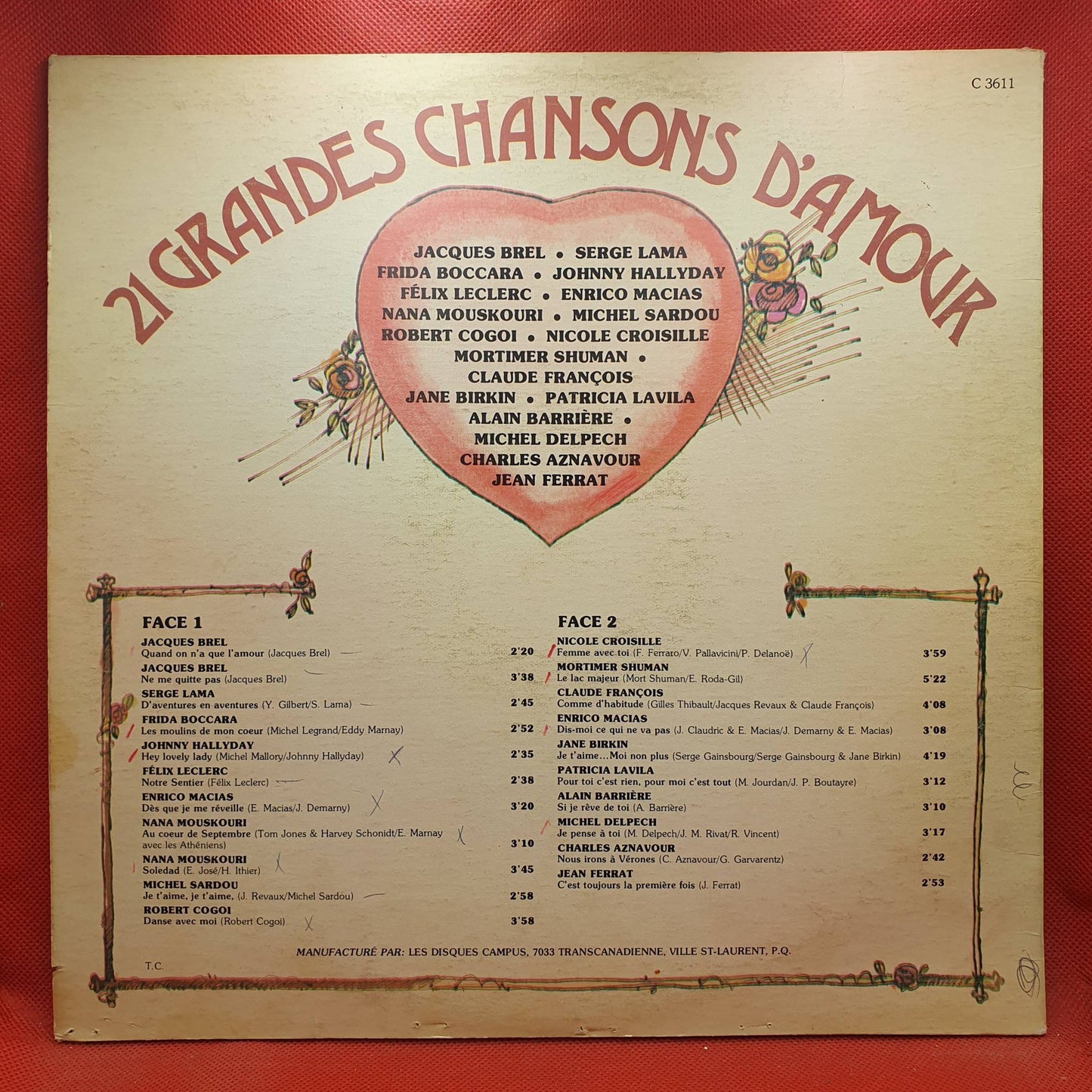Various – 21 Grandes Chansons D'amour