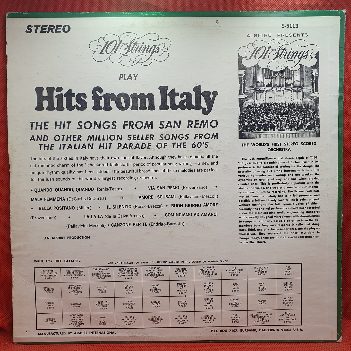 101 Strings – Million Seller Hits From Italy