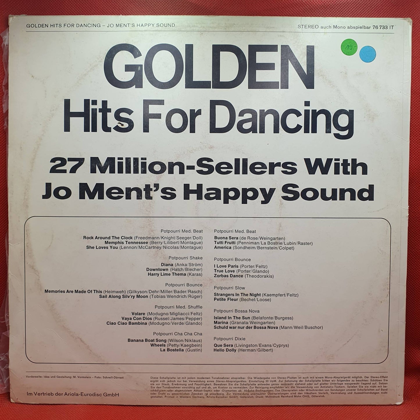 Jo Ment's Happy Sound – Golden Hits For Dancing