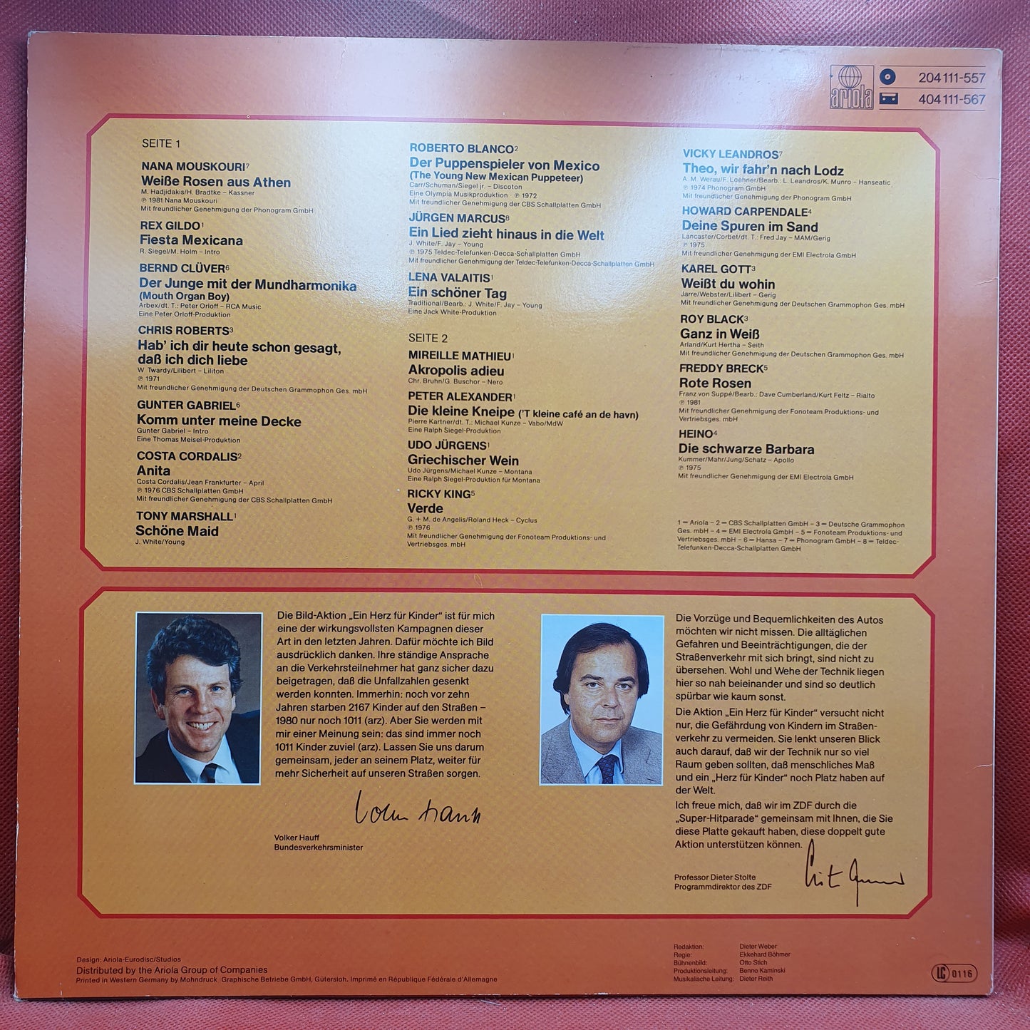 Various – Die Super-Hitparade (20 Stars Und Ihre Grossen Erfolge)