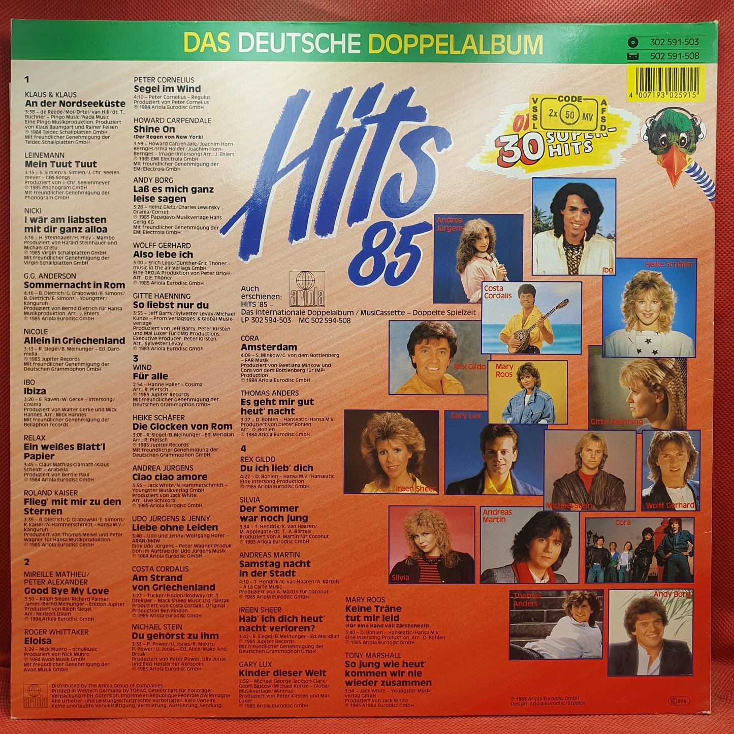 Various – Hits 85 Das Deutsche Doppelalbum