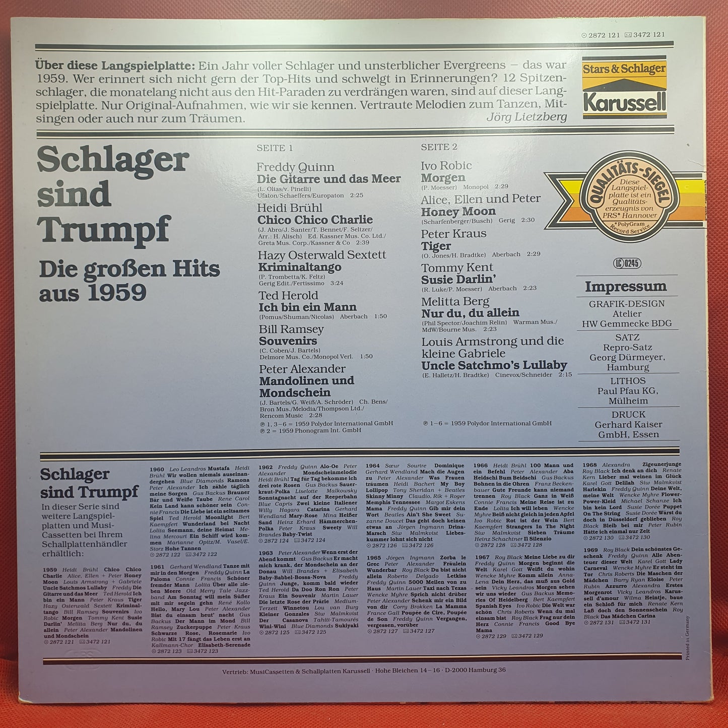 Various – Schlager Sind Trumpf 1959
