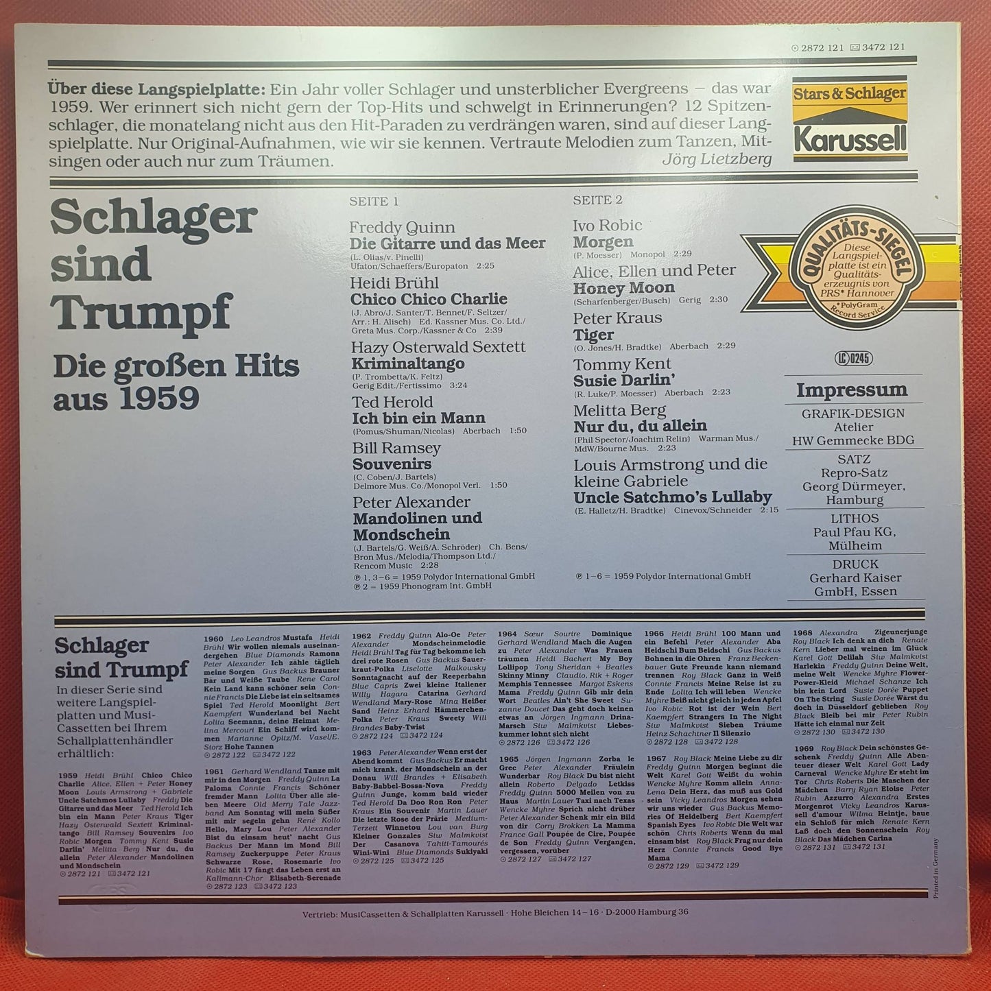 Various – Schlager Sind Trumpf 1959