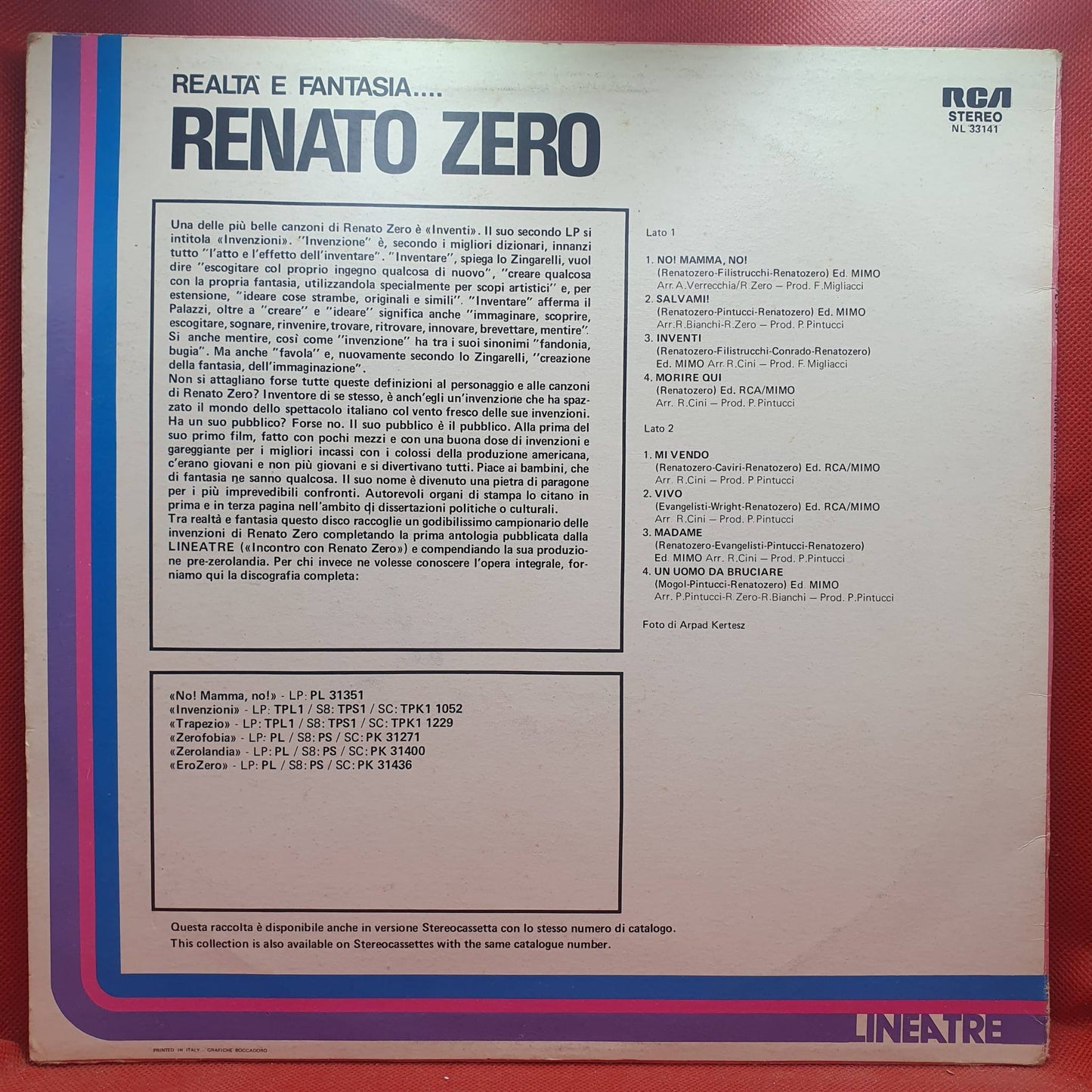Renato Zero – Realtà E Fantasia...
