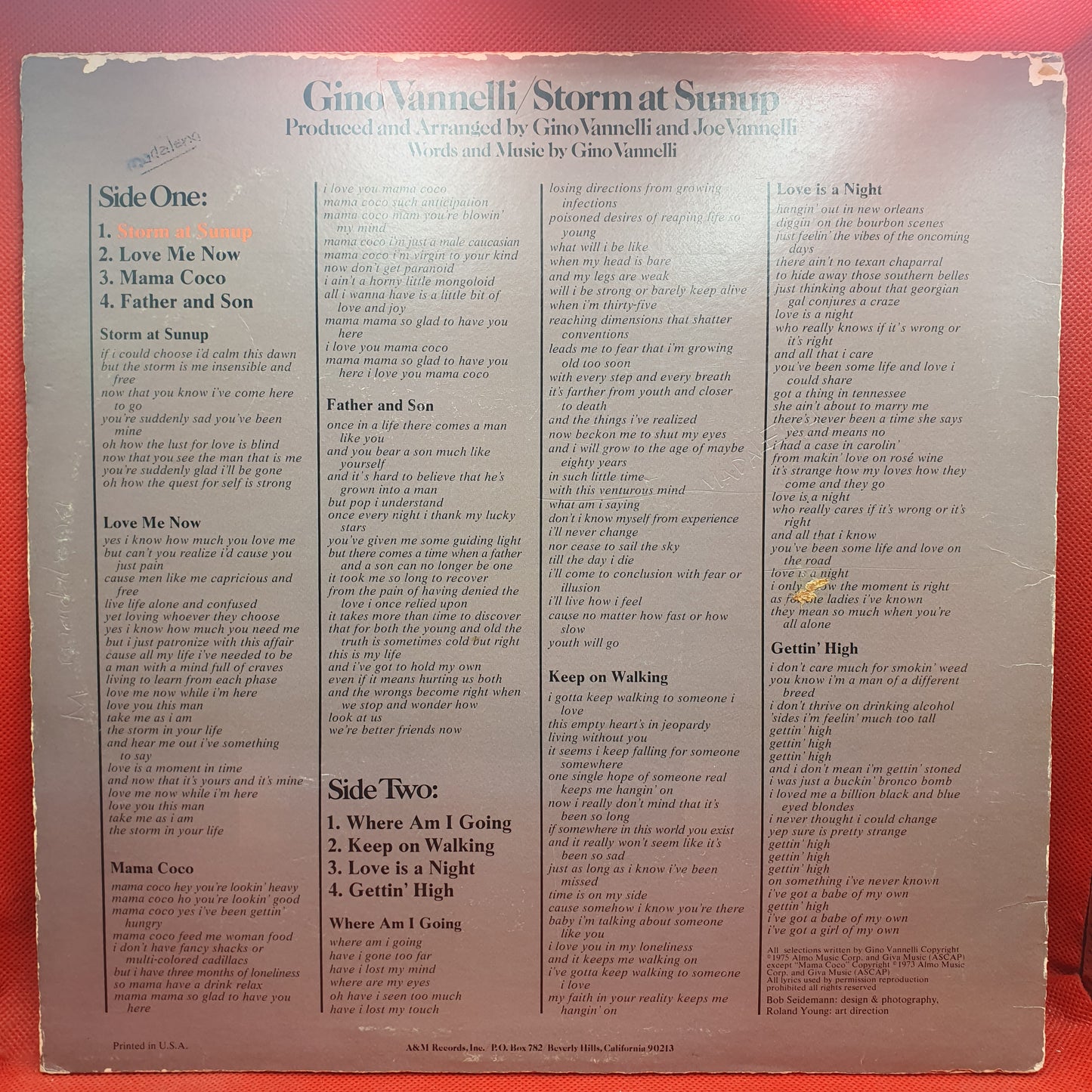 Gino Vannelli – Storm At Sunup