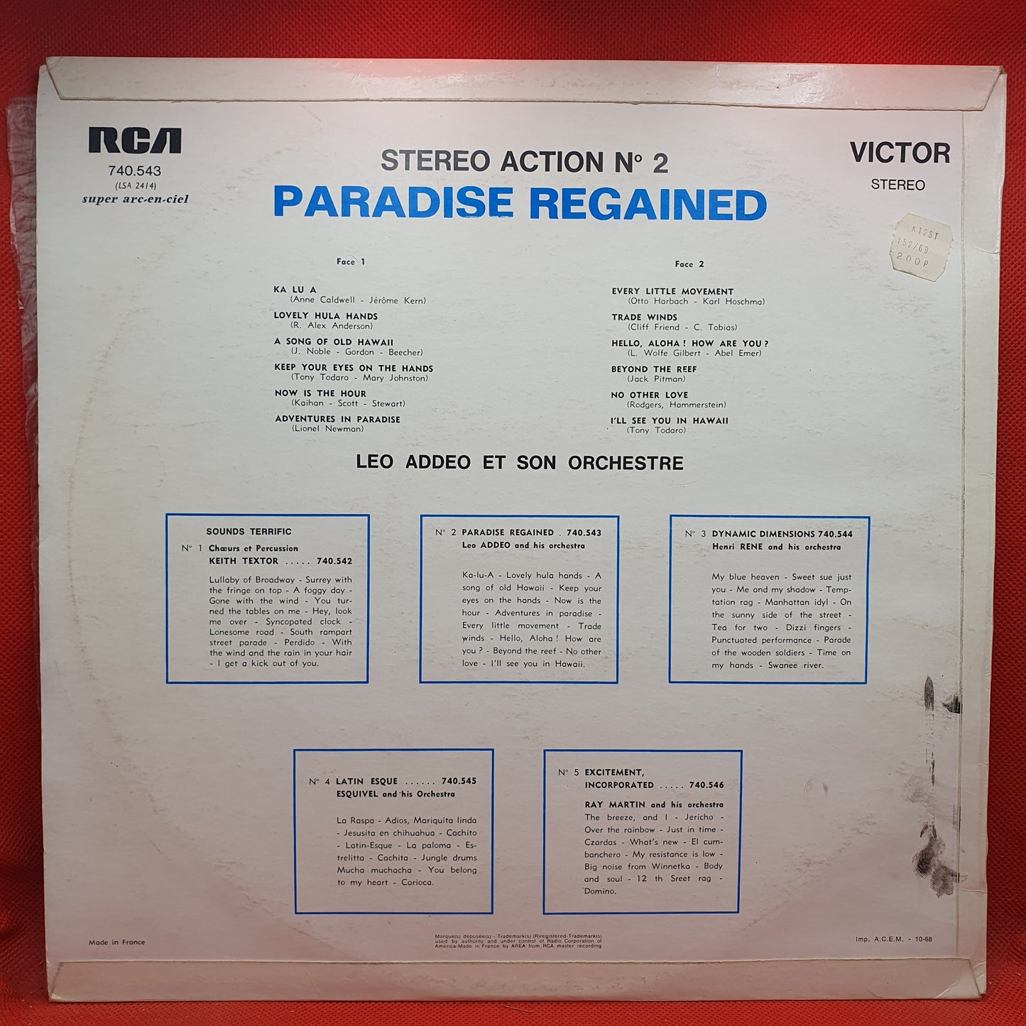 Leo Addeo Et Son Orchestre – Paradise Regained