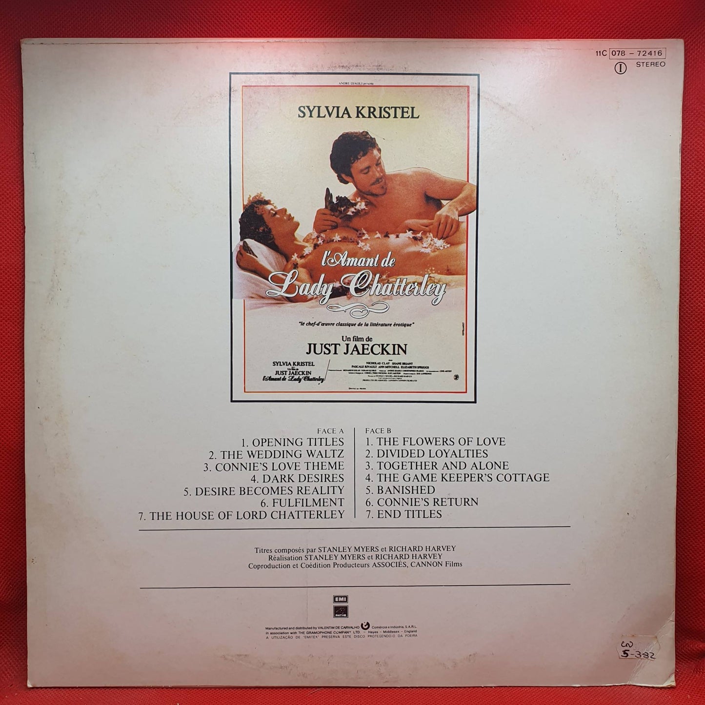 Stanley Myers & Richard Harvey – Bande Originale Du Film - L'Amant De Lady Chatterley