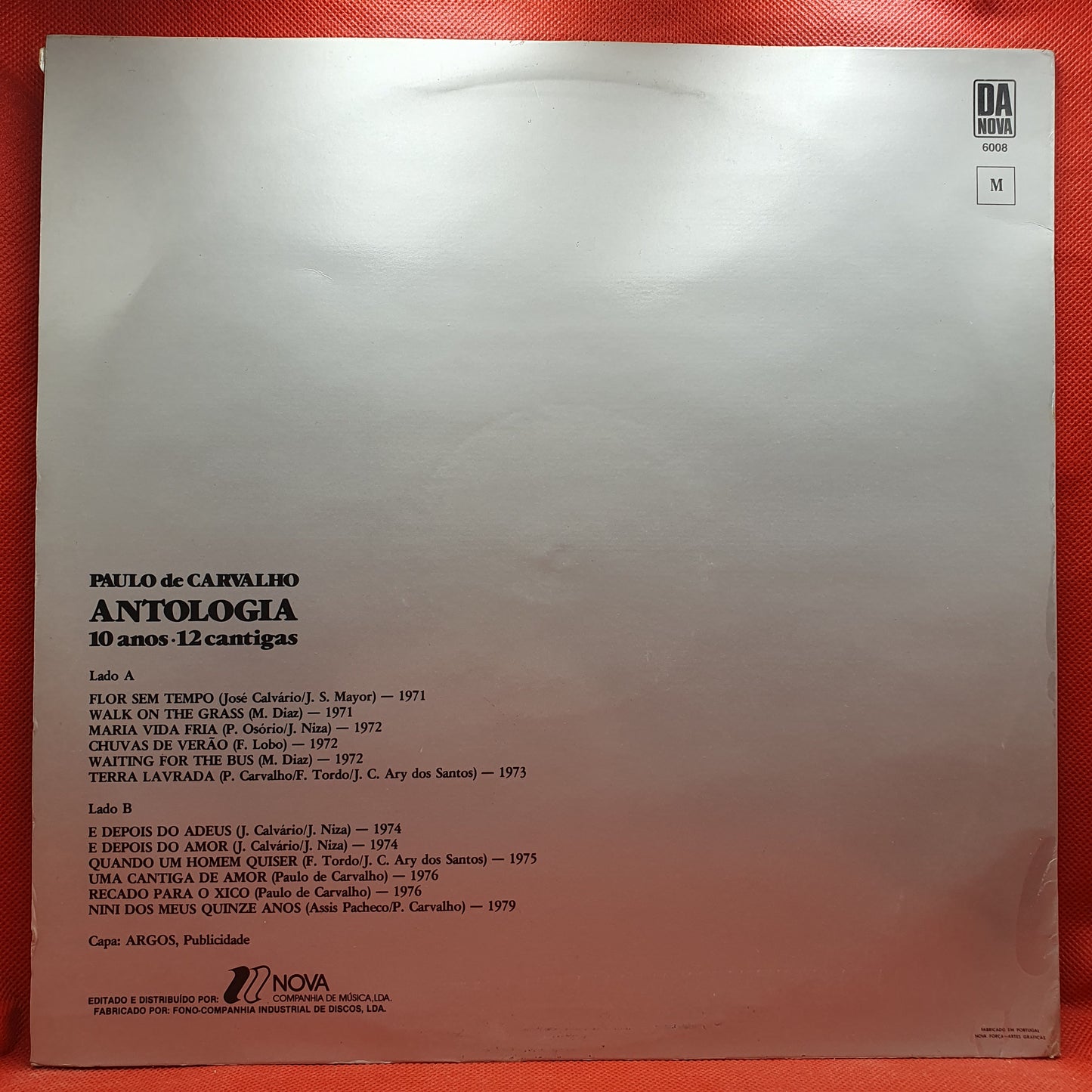 Paulo De Carvalho – Antologia 10 Anos 12 Cantigas