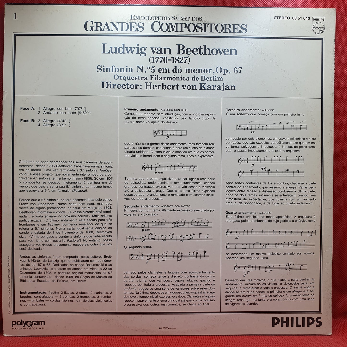 Ludwig van Beethoven - Herbert von Karajan – Sinfonia N.º 5 Em Dó Menor, Op. 67